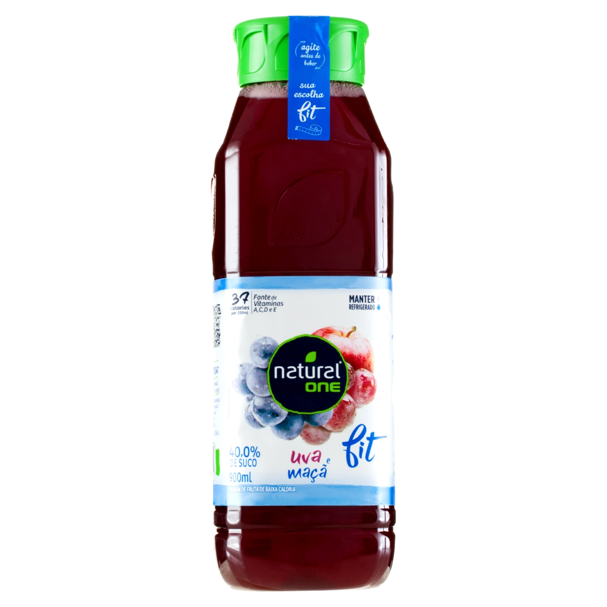 Suco De Fruta Uva E Maçã Natural One Fit Refrigerado Garrafa 900ml