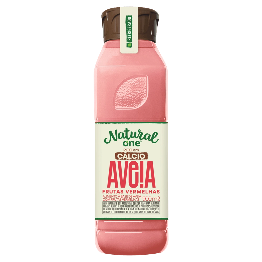 Bebida à Base De Aveia Frutas Vermelhas Natural One Refrigerado Garrafa 900ml