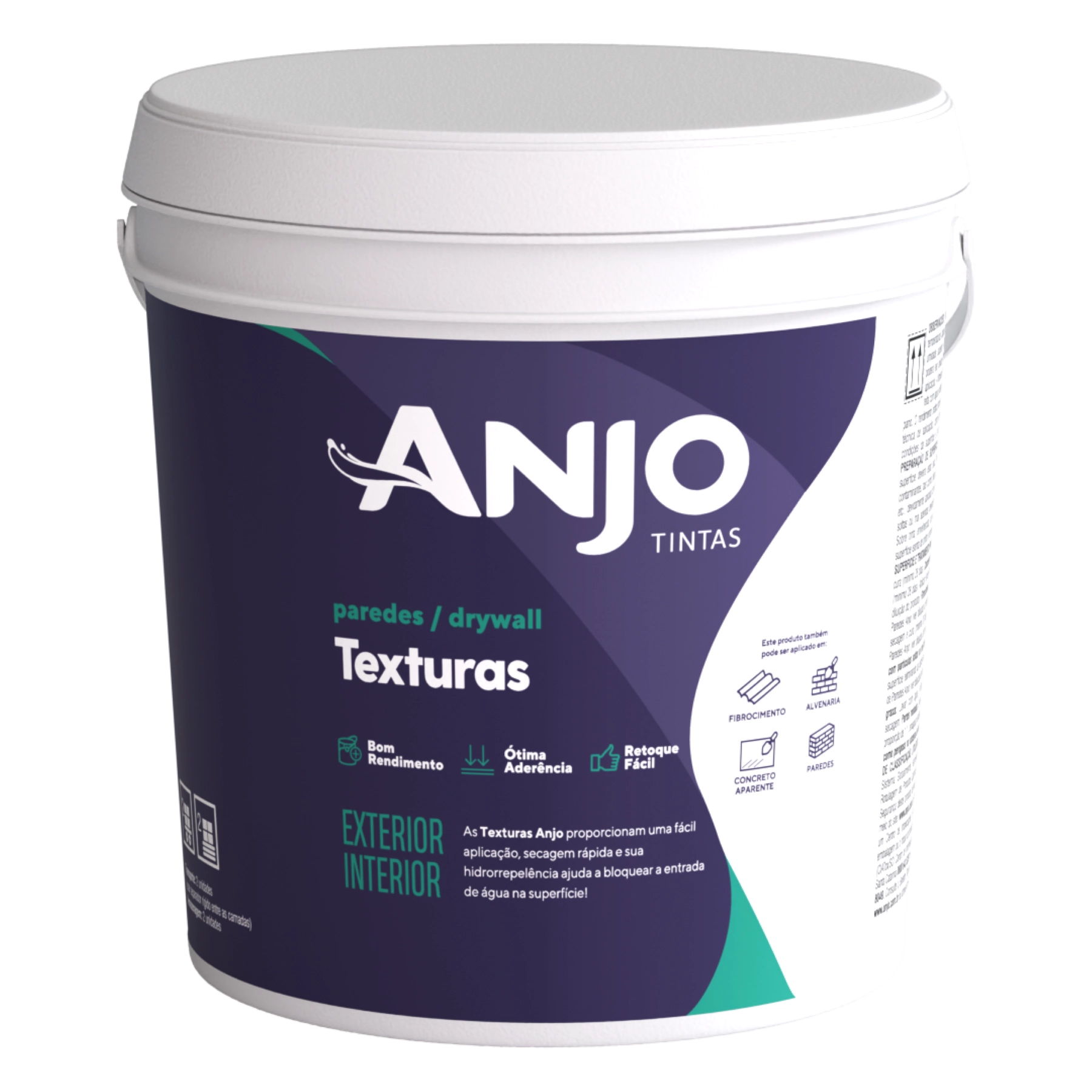 Textura Grossa Branca 23kg Anjo Tintas