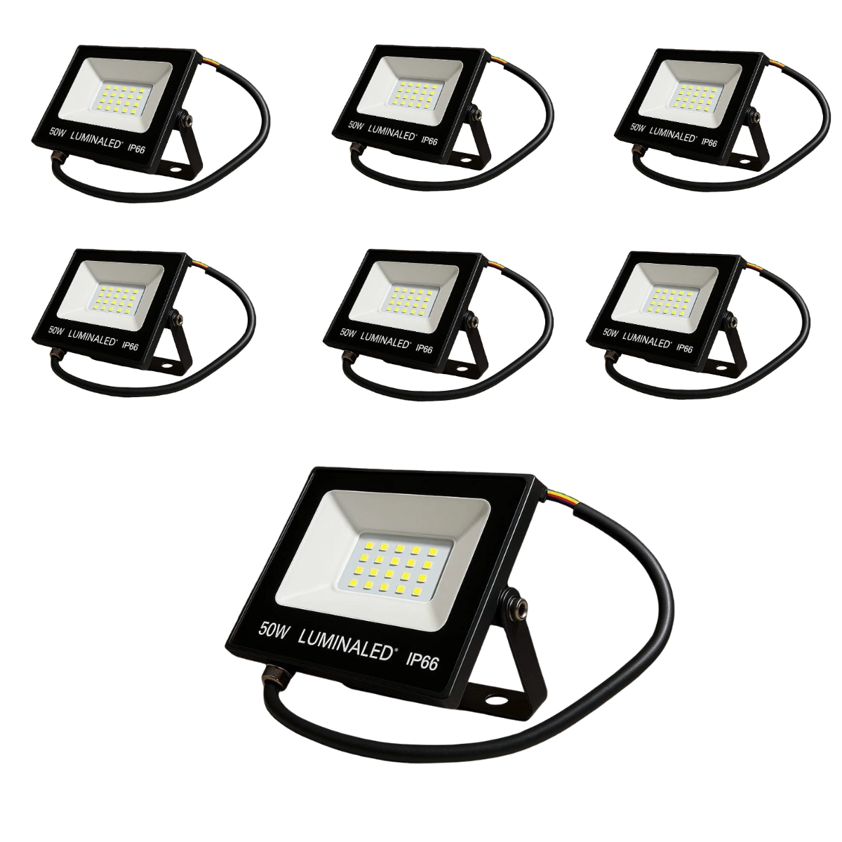 Refletor Led 50w Branco Frio Variações:kit 7