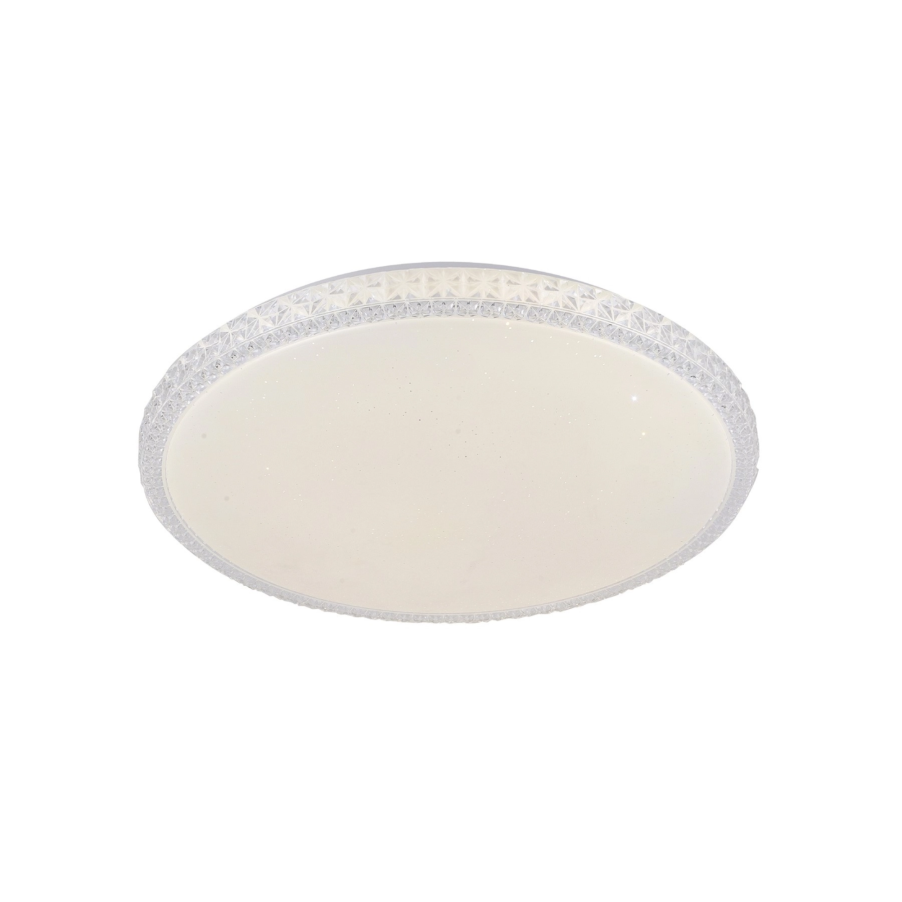 Plafon LED Redondo Branco 39cm Plástico e Aço Fiann Hevvy