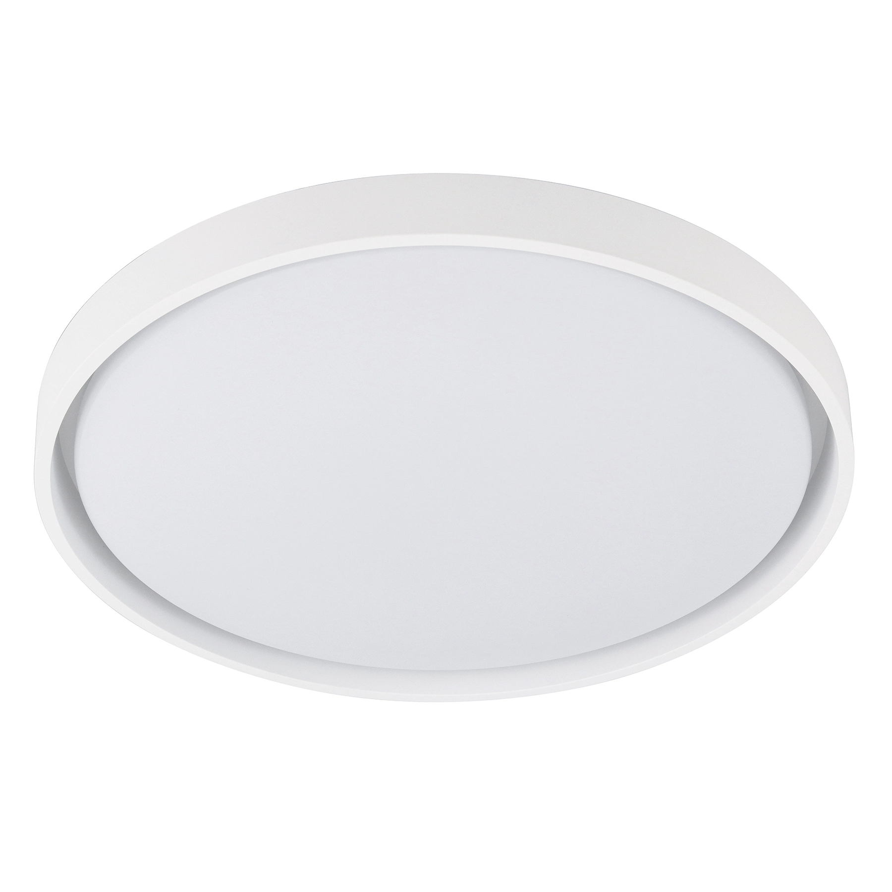 Plafon LED Redondo Branco 51cm Plástico e Aço Montana Hevvy