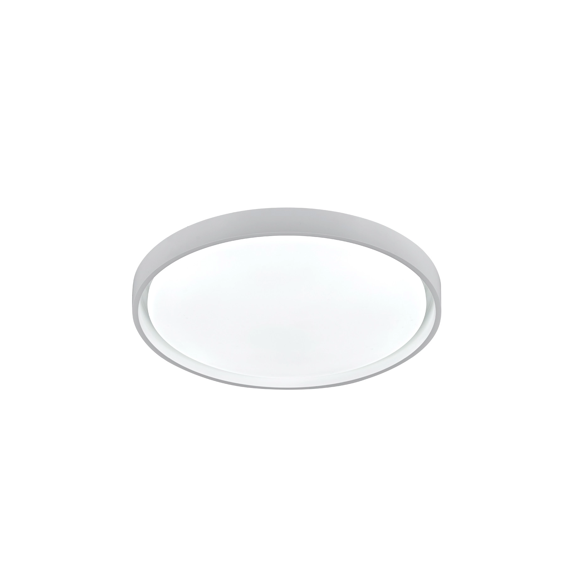 Plafon LED Redondo Branco 41cm Plástico e Aço Montana Hevvy