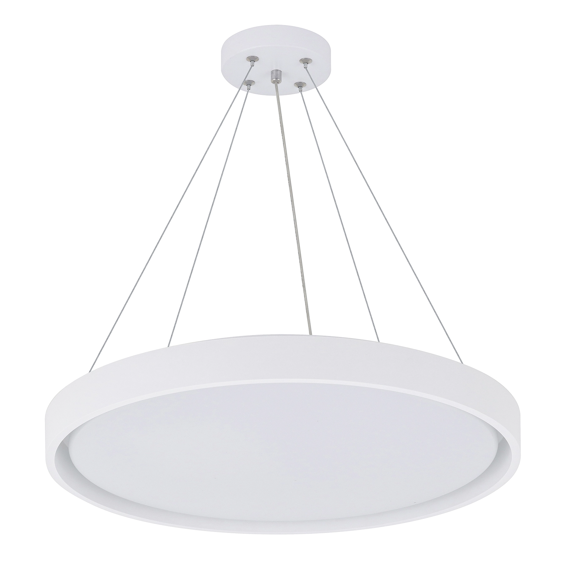 Pendente LED Redondo Branco 51cm Montana Hevvy