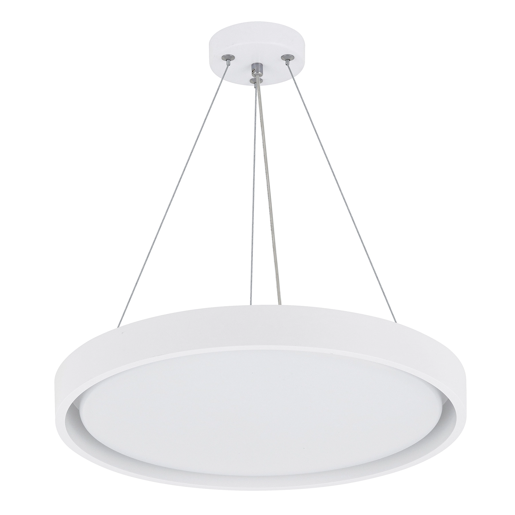 Pendente LED Redondo Branco 41cm Montana Hevvy