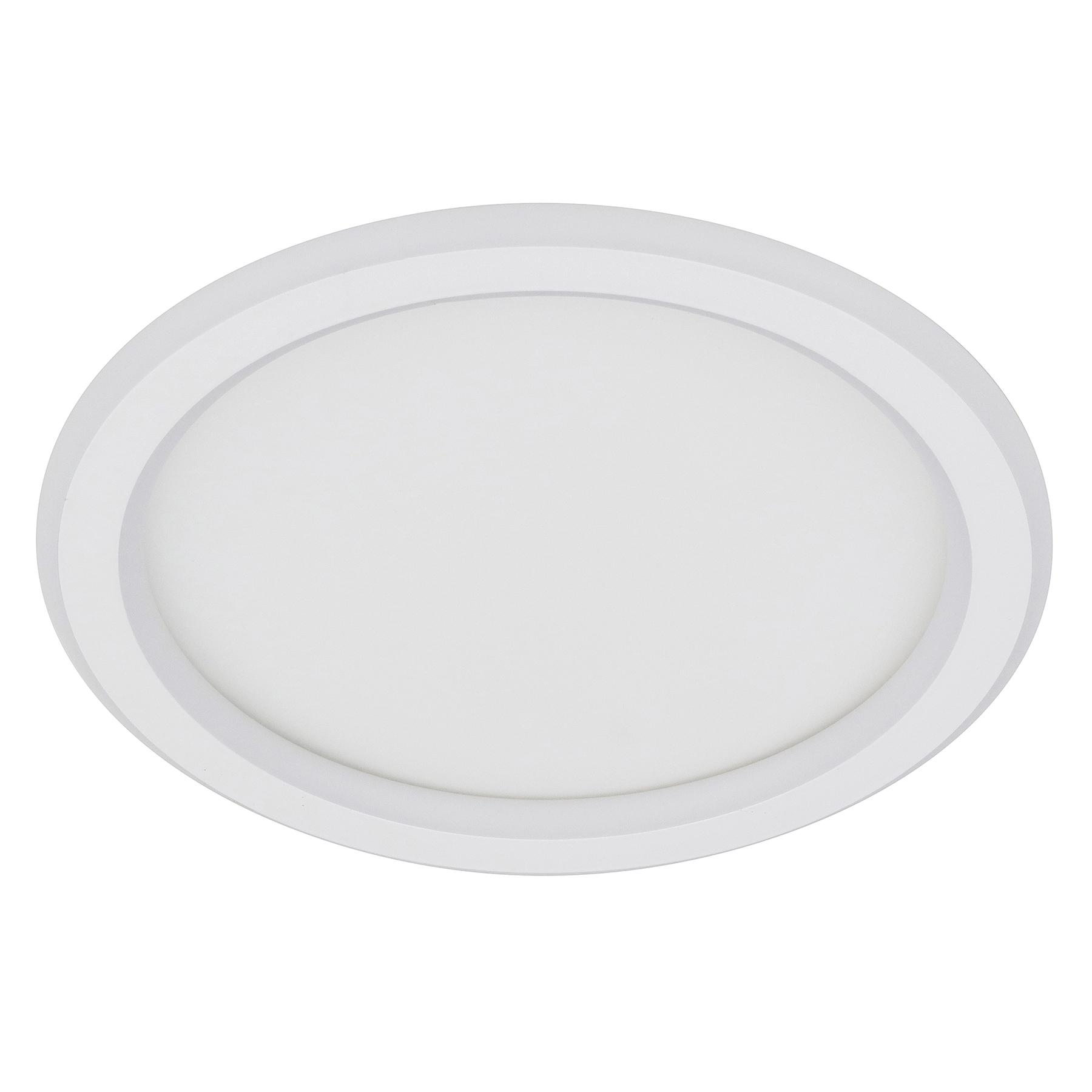 Plafon LED Redondo Branco 30cm Plástico e Aço Slin Hevvy