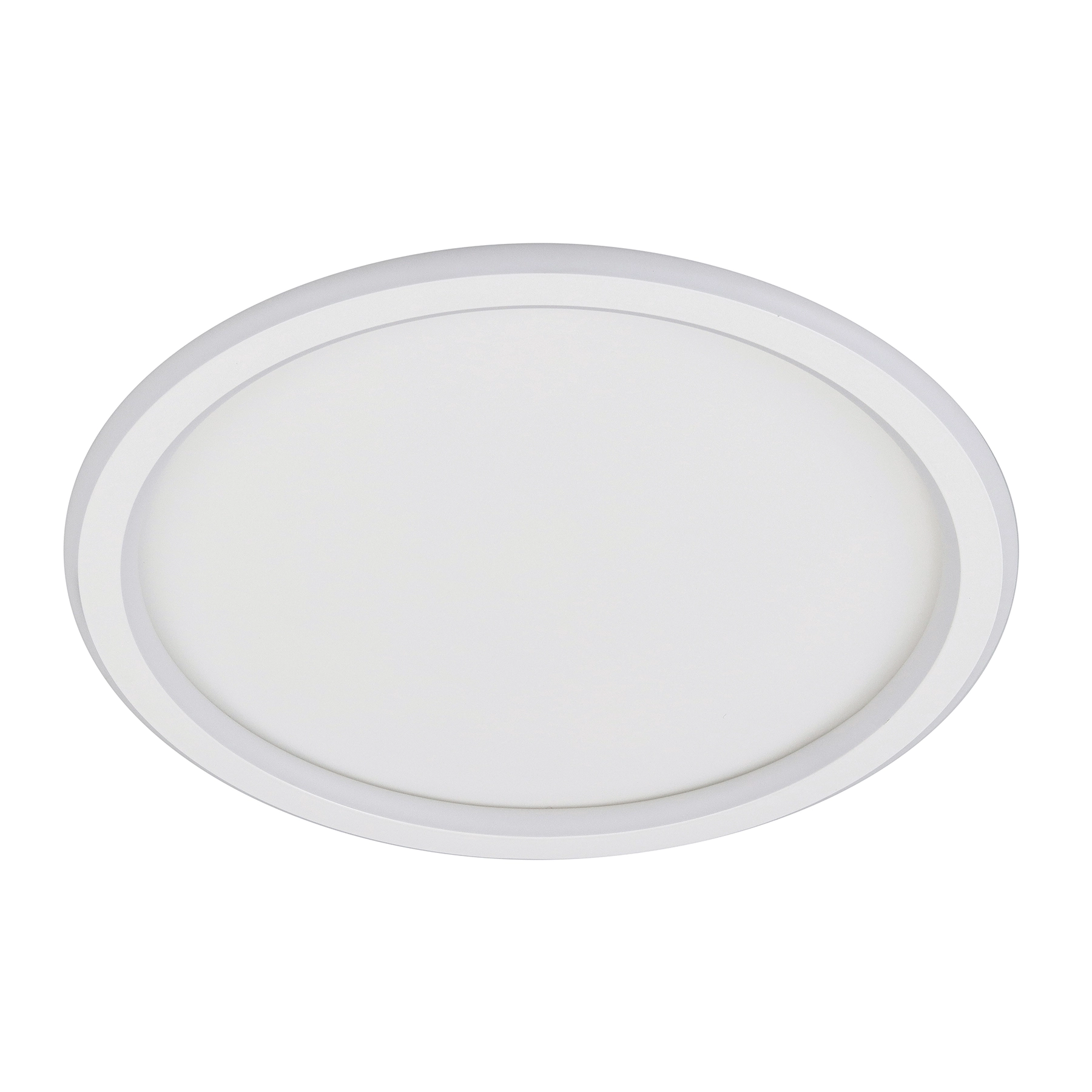 Plafon LED Redondo Branco 40cm Plástico e Aço Slin Hevvy