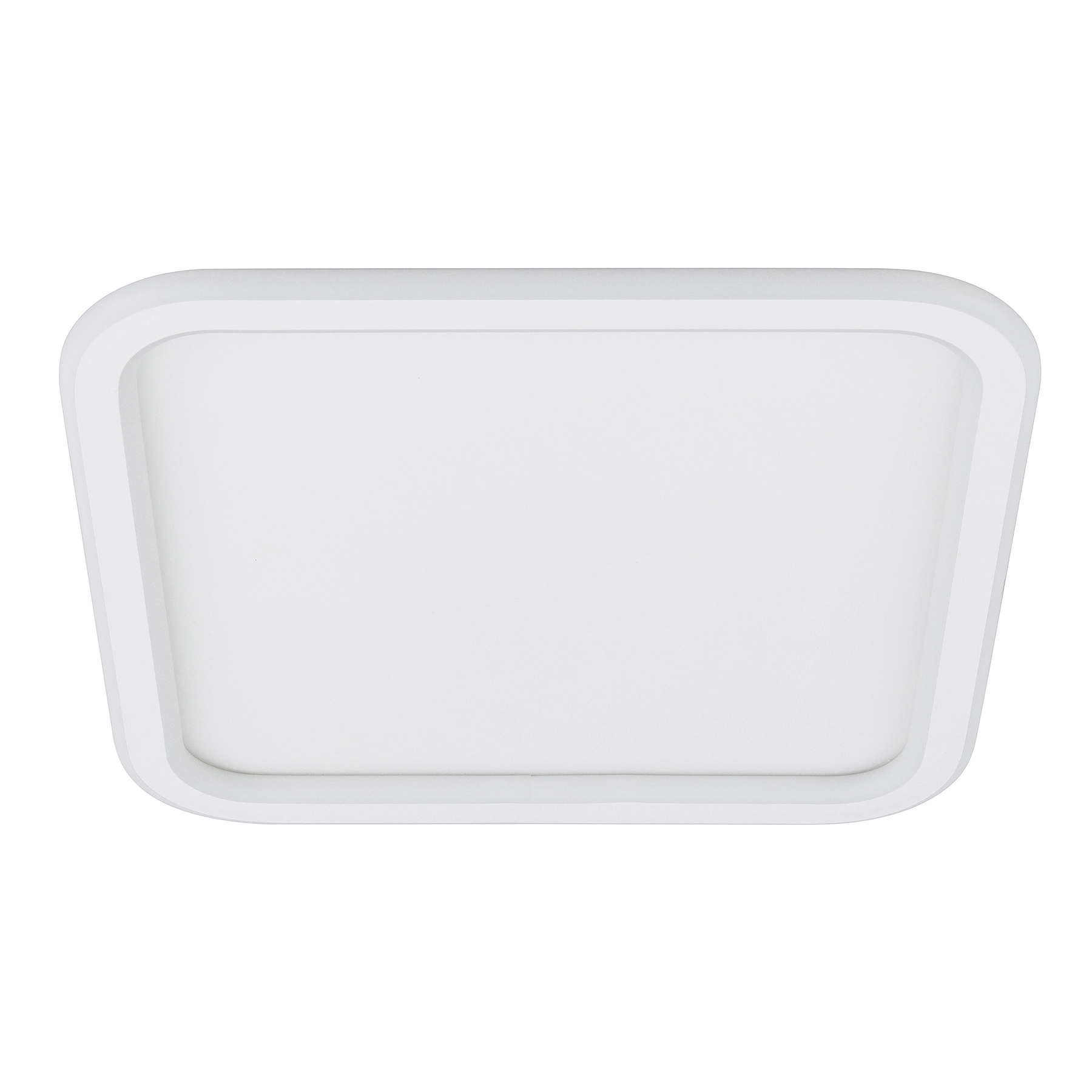Plafon LED Quadrado Branco 40cm Plástico e Aço Slin Hevvy