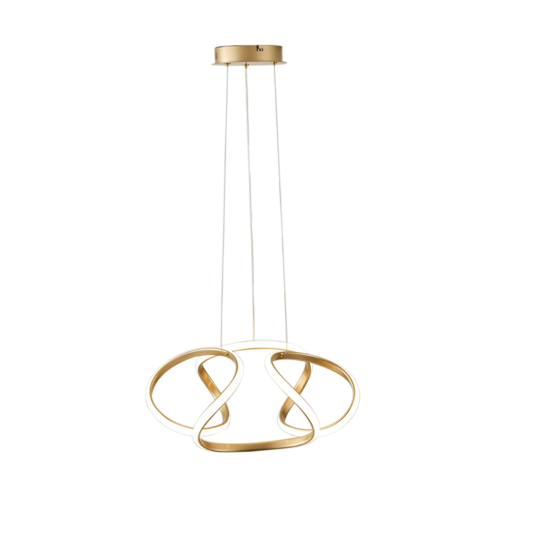 Pendente Espiral com LED Metal Dourado Horizon Heavvy
