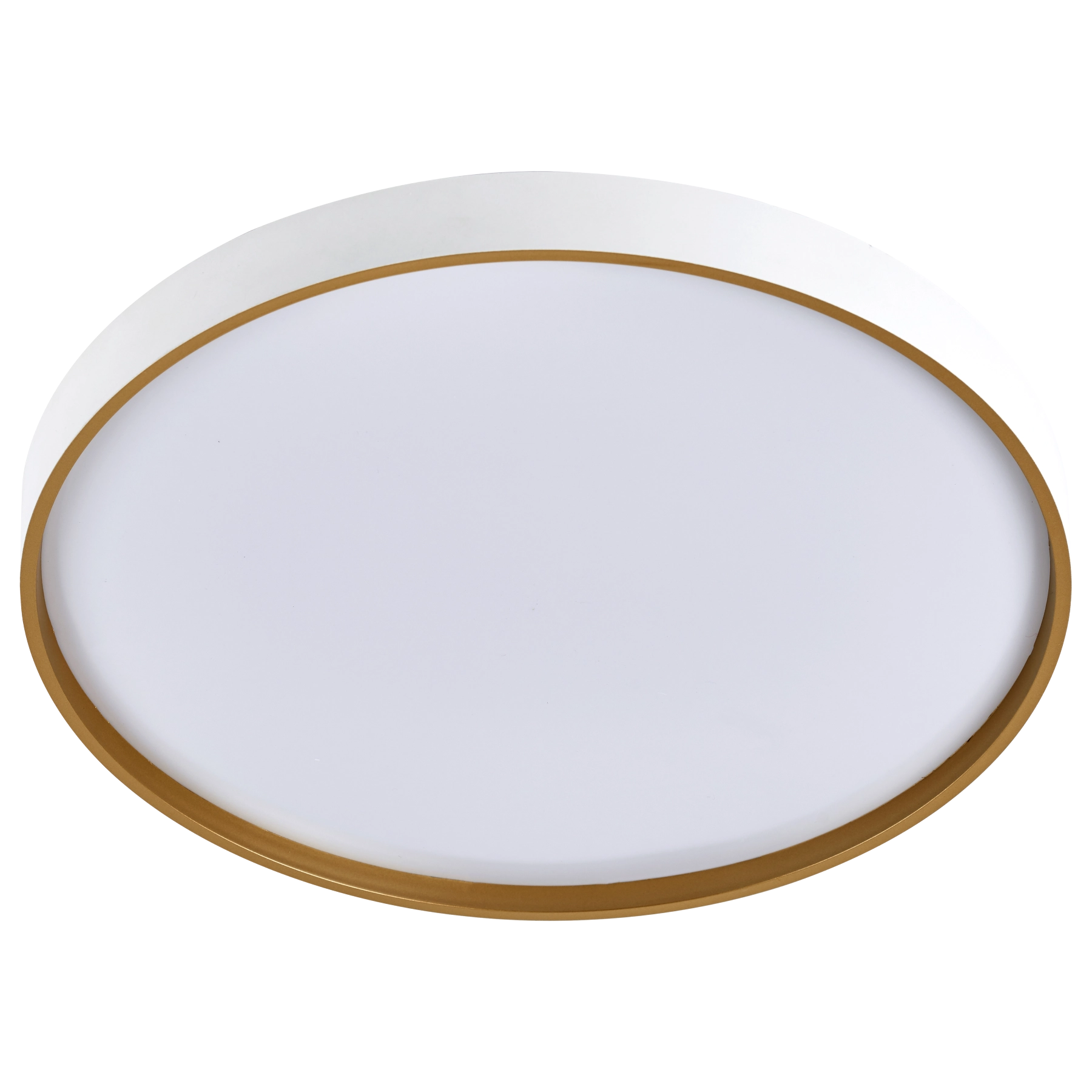 Plafon Com LED 3 em 1 Metal Branco e Dourado 26x7cm Toronto Hevvy Iluminação