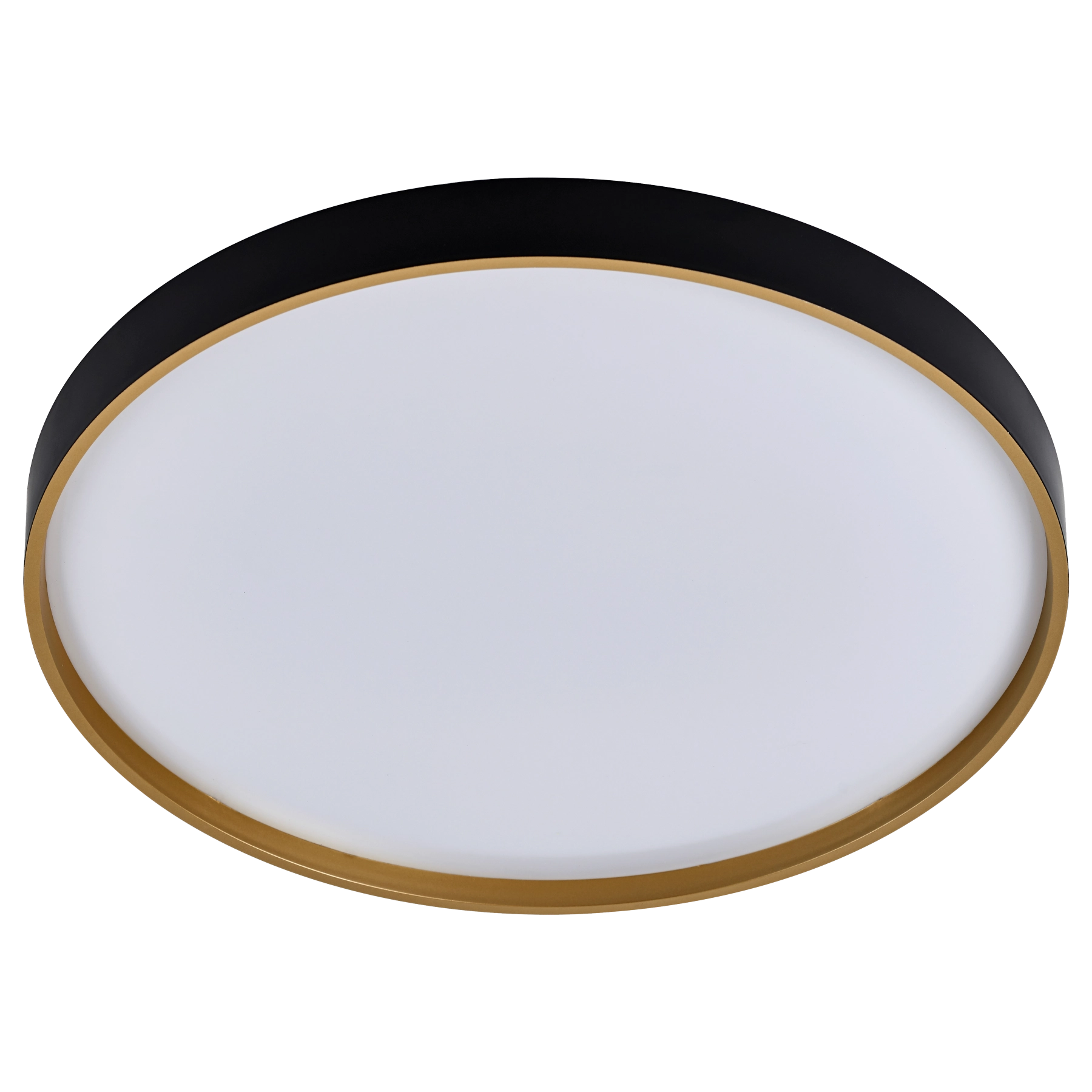 Plafon Com LED 3 em 1 Metal Preto e Dourado 26x7cm Toronto Hevvy Iluminação