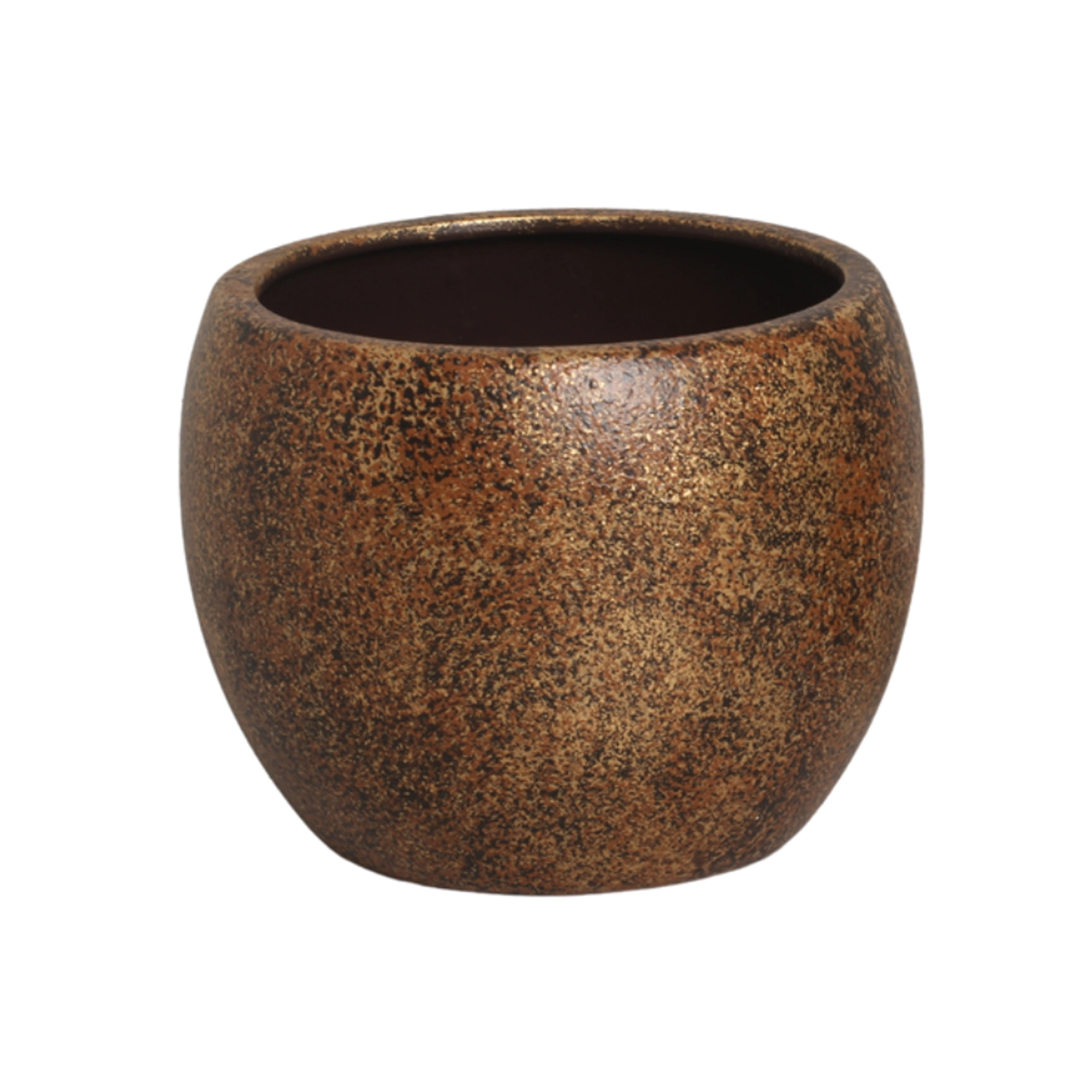 Vaso Ceramica Intense Dourado Envelhecido G 7336 Burguina