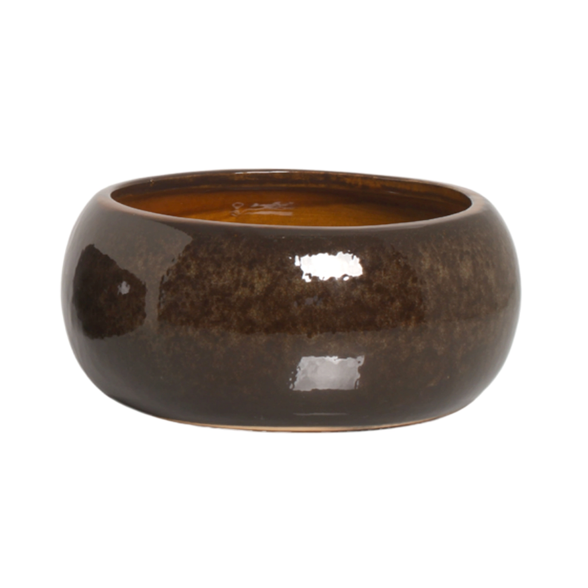 Vaso Bacia Ceramica Intense Esmaltado Verde G 7338 Burguina