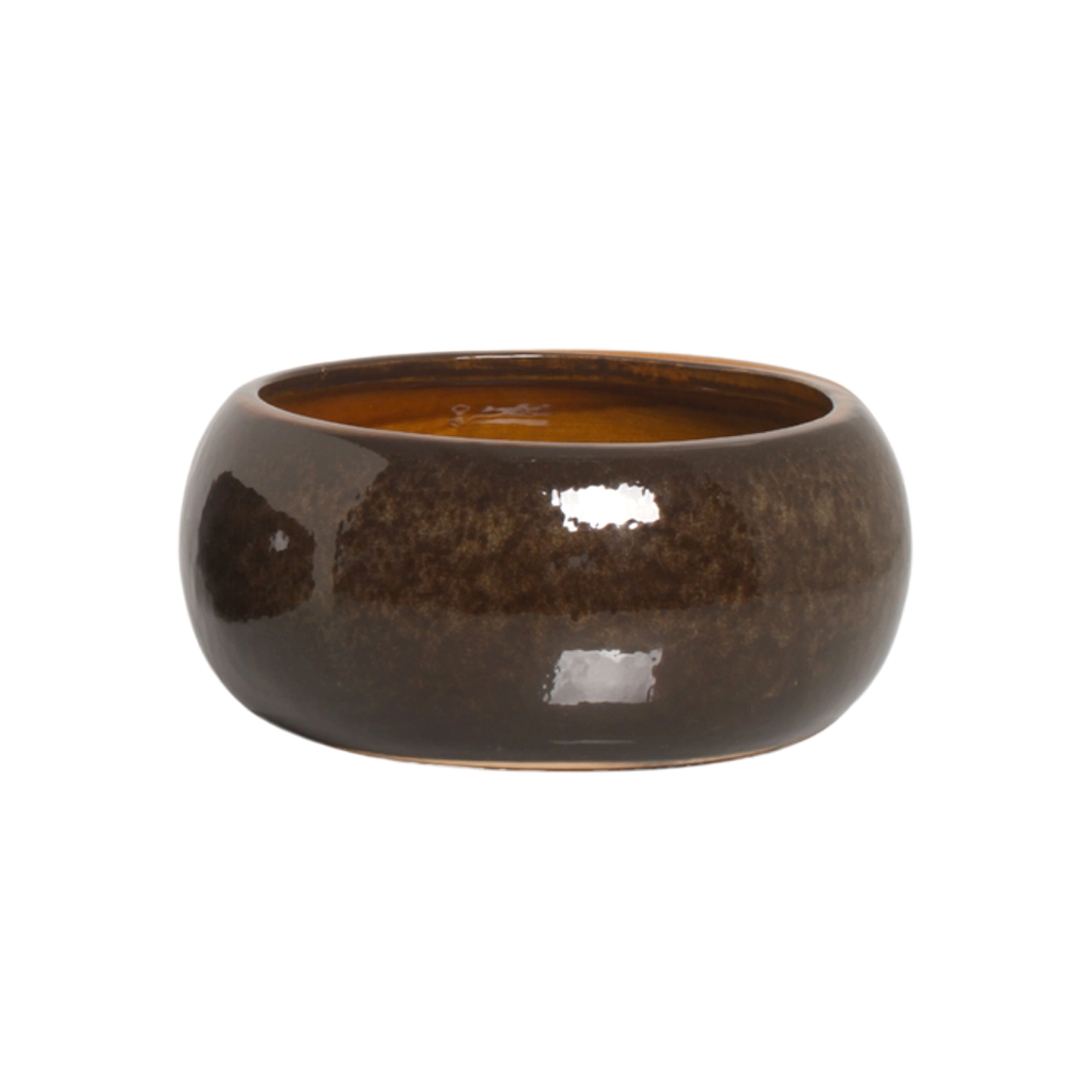 Vaso Bacia Ceramica Intense Esmaltado Verde P 7339 Burguina