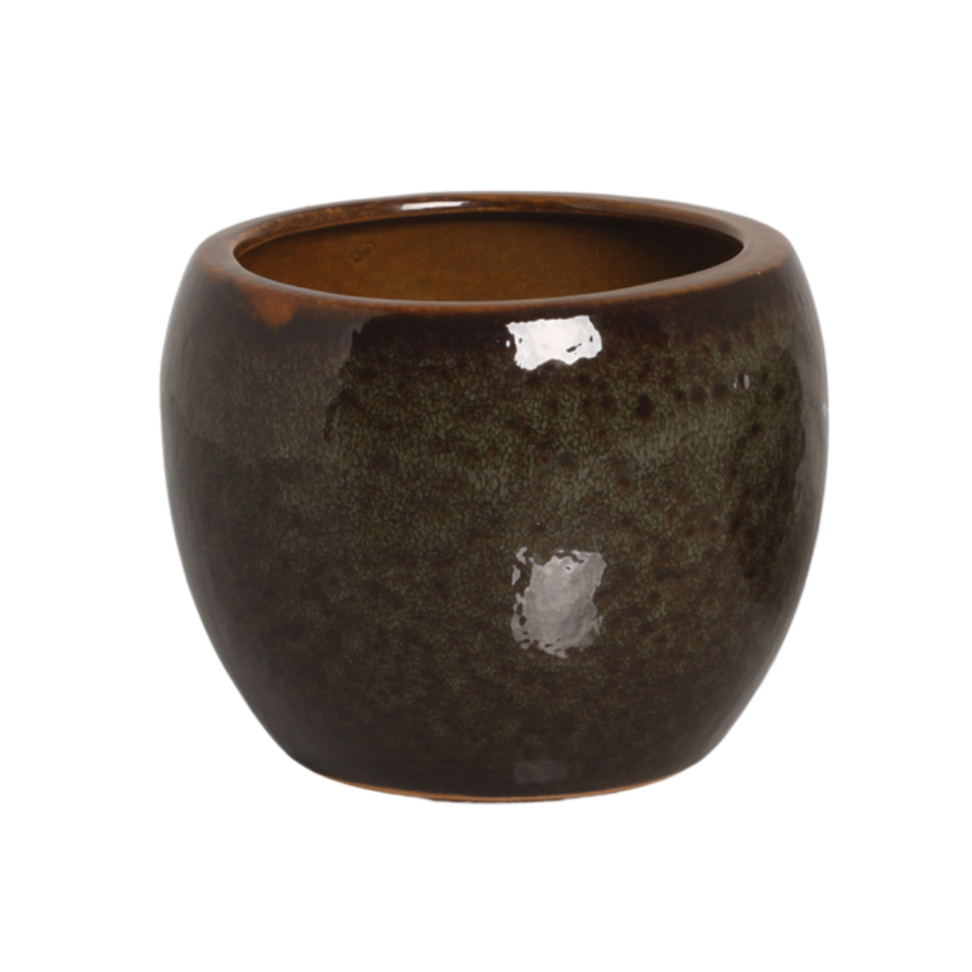 Vaso Ceramica Intense Esmaltado Verde G 7340 Burguina