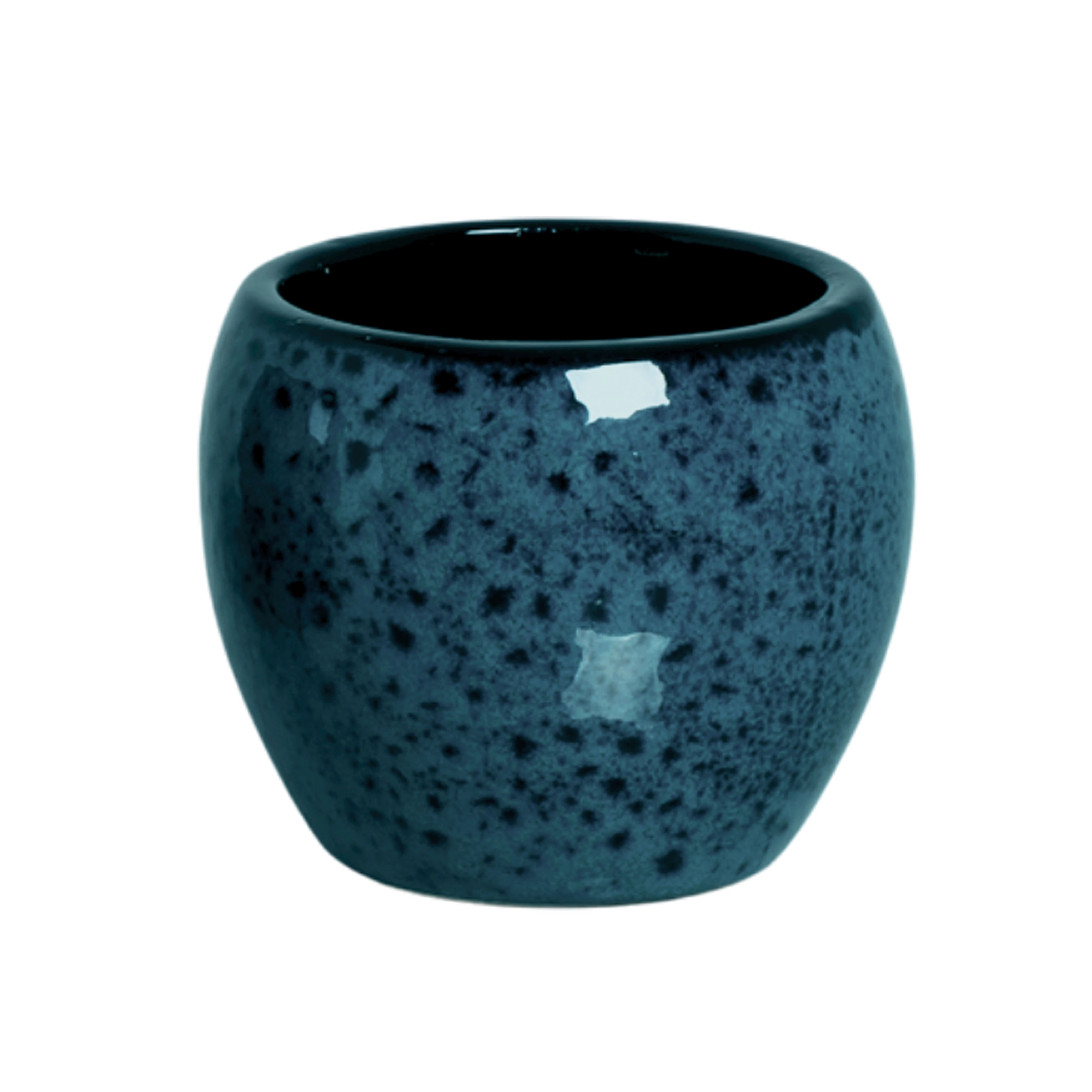 Vaso Ceramica Intense Esmaltado Azul G 7344 Burguina