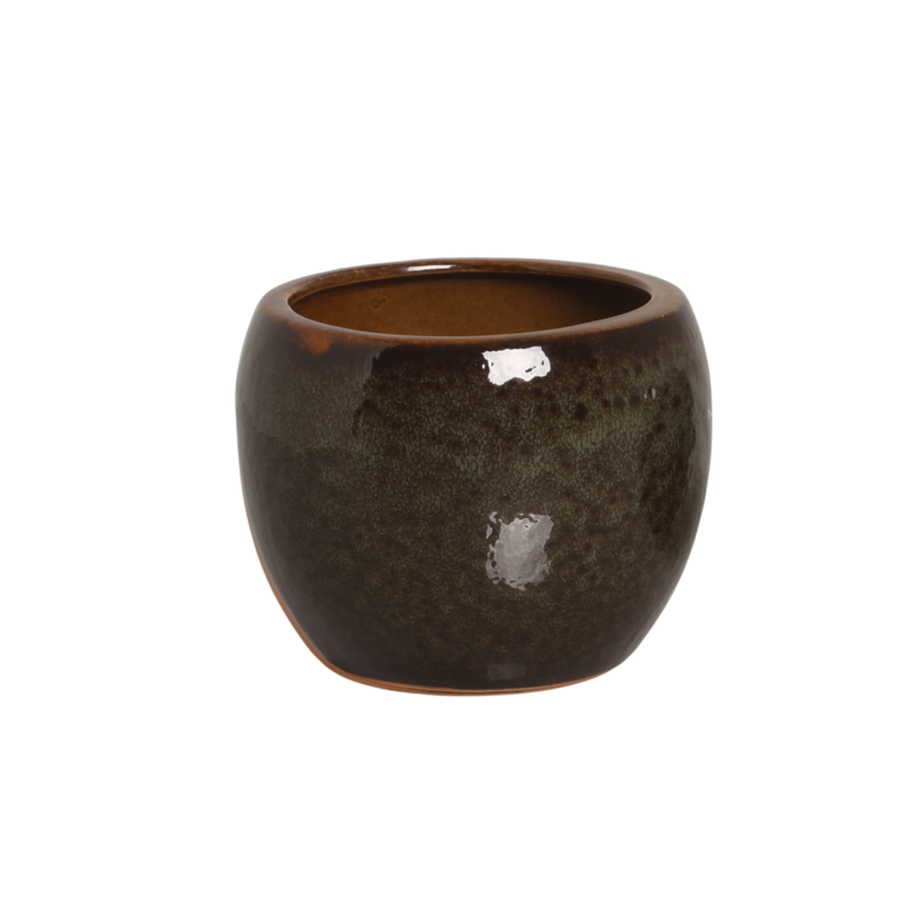 Vaso Ceramica Intense Esmaltado Verde P 7341 Burguina