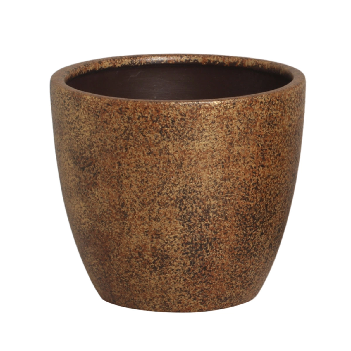 Vaso Ceramica Esmaltado Dourado Envelhecido Gg 7425 Burguina