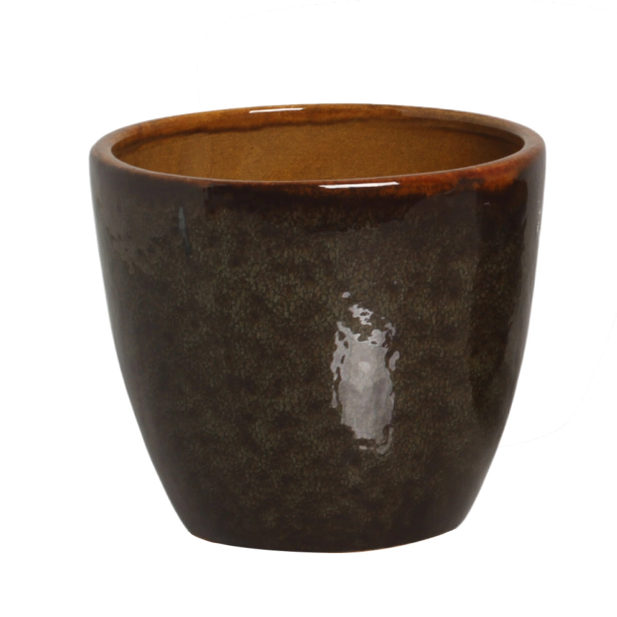 Vaso Ceramica Esmaltado Verde Gg 7426 Burguina