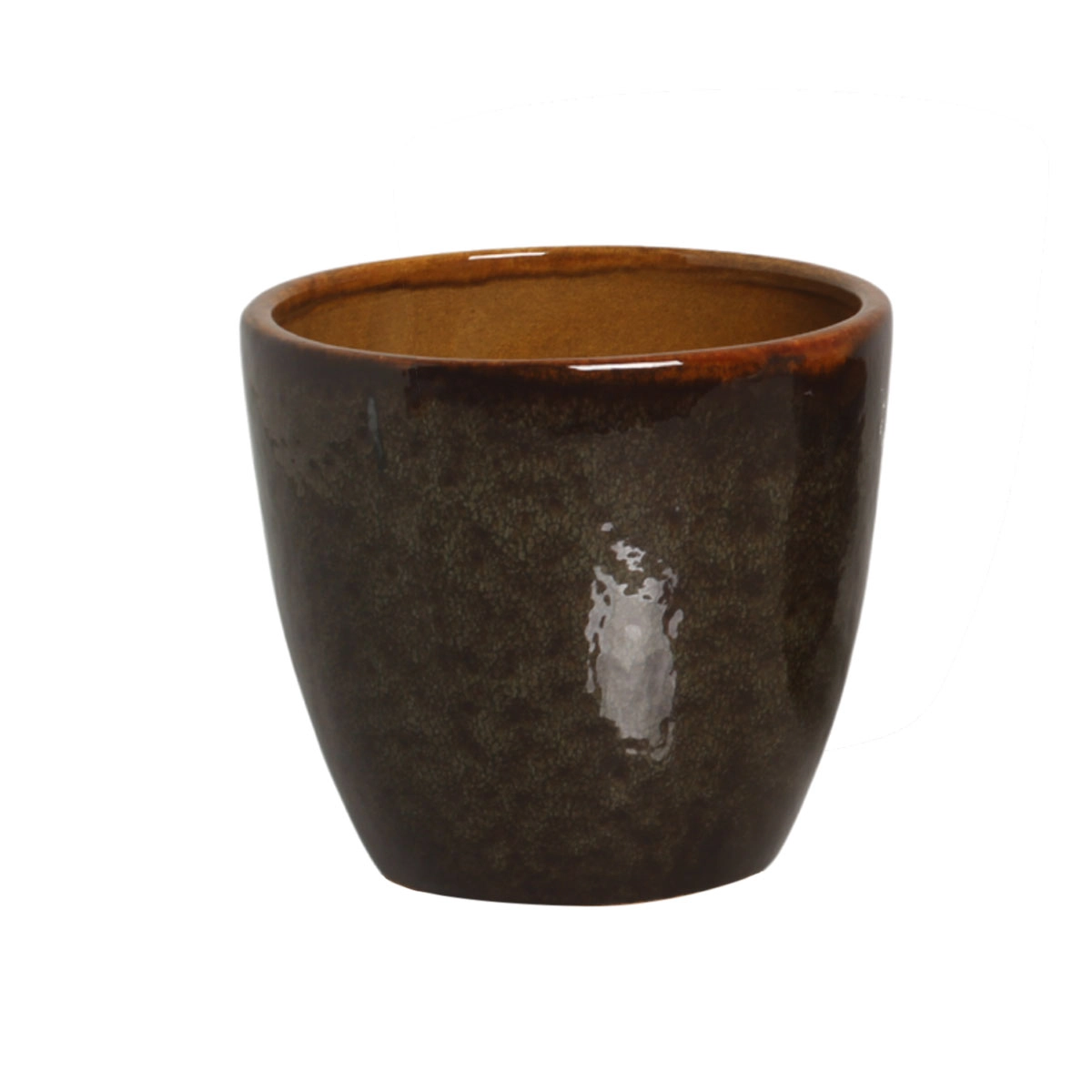 Vaso Ceramica Esmaltado Verde G 7427 Burguina