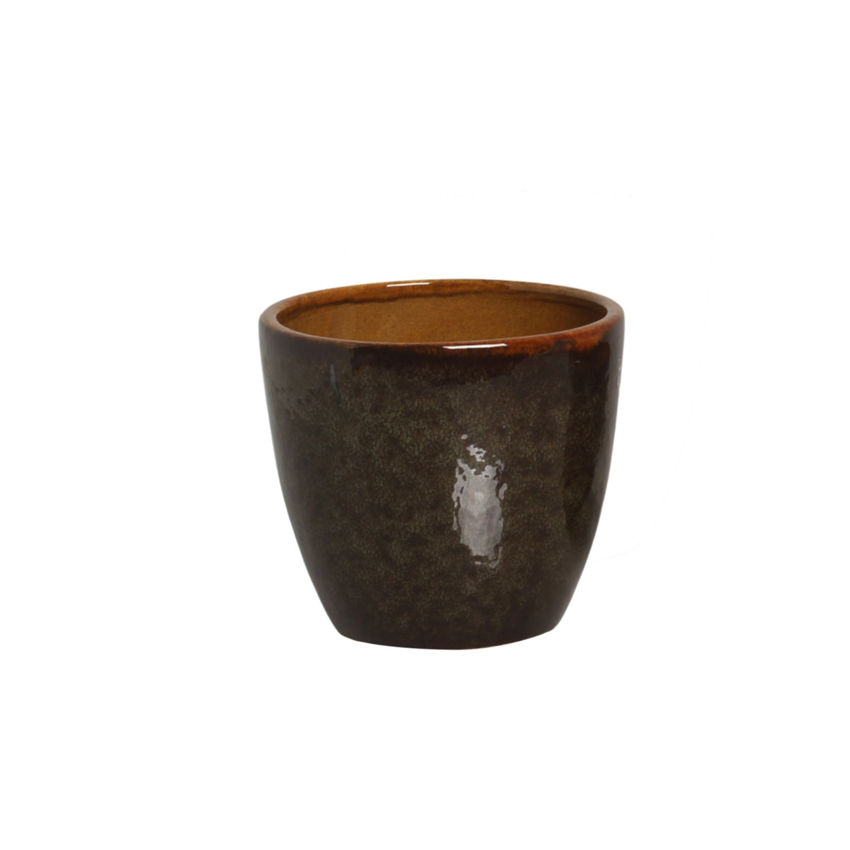 Vaso Ceramica Esmaltado Verde M 7428 Burguina