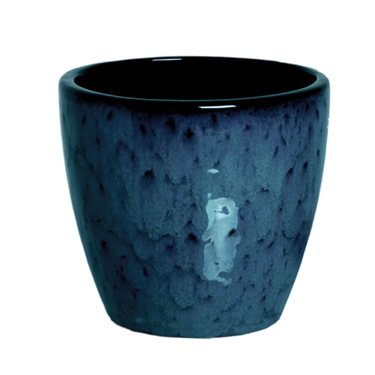 Vaso Ceramica Esmaltado Azul Gg 7430 Burguina