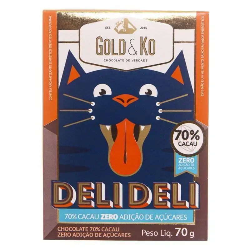 Goldko Deli Deli C/8 Zero 70 Cacau 70g
