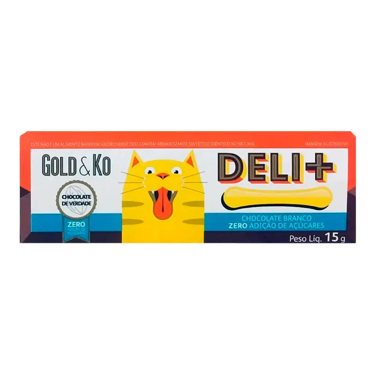 Choc Branco S/acucar Gold Deli 15g