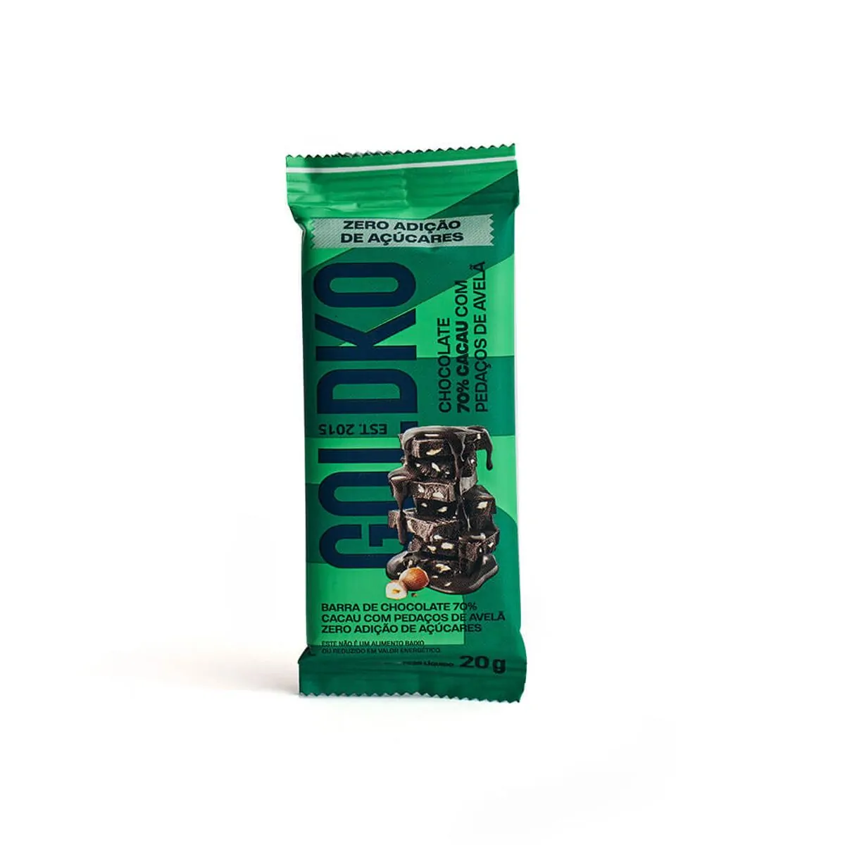 Chocolate 70 Cacau Gold Ko Com Avelã Zero Açúcar