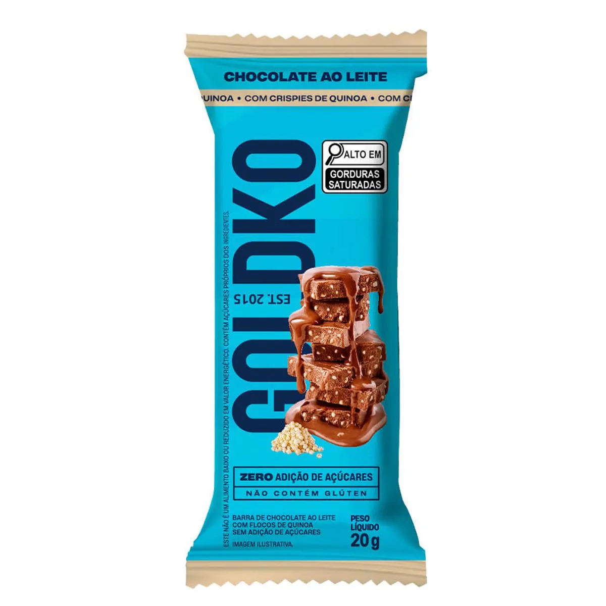 Choc Ao Leite C/crispies De Quinoa Gold Ko 20g