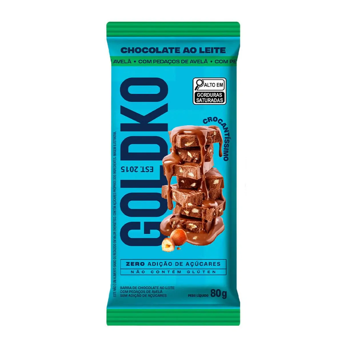Choc Ao Leite C/avela Gold Ko 80g