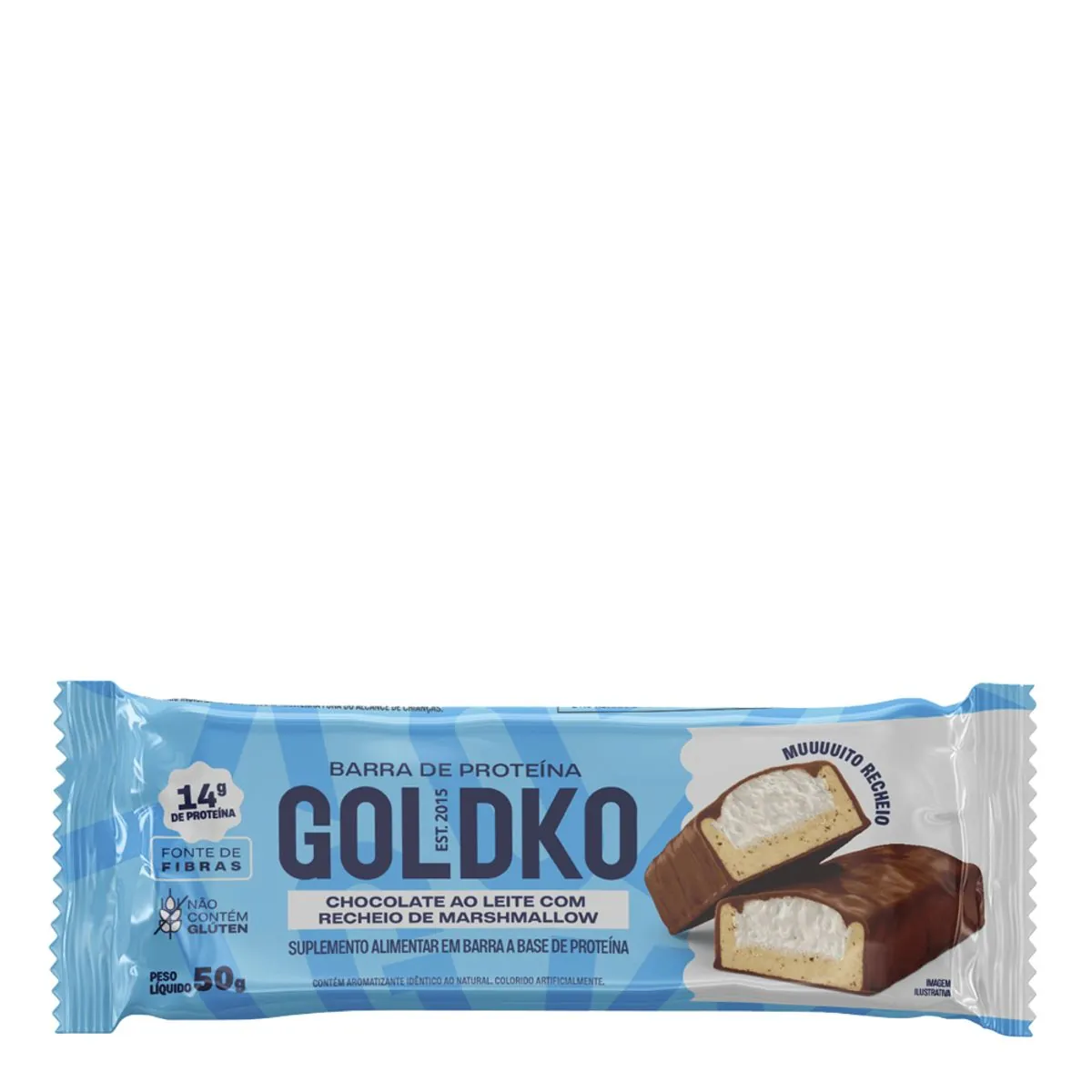 Barra De Proteina Chocolate Ao Leite Caram Marsh Gold Ko 50g