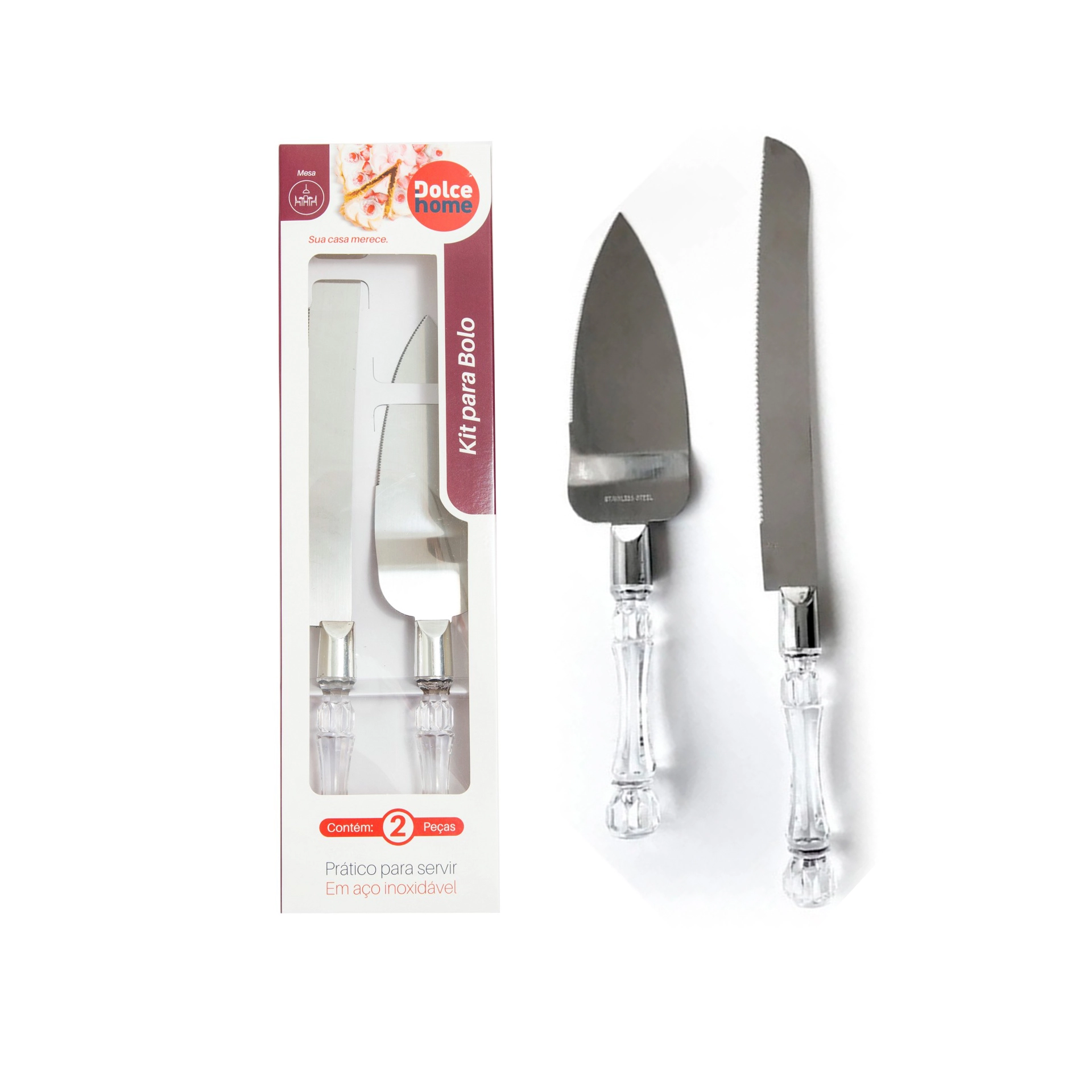 Kit Faca Bolo Dolce Home 2pcs R: A 21