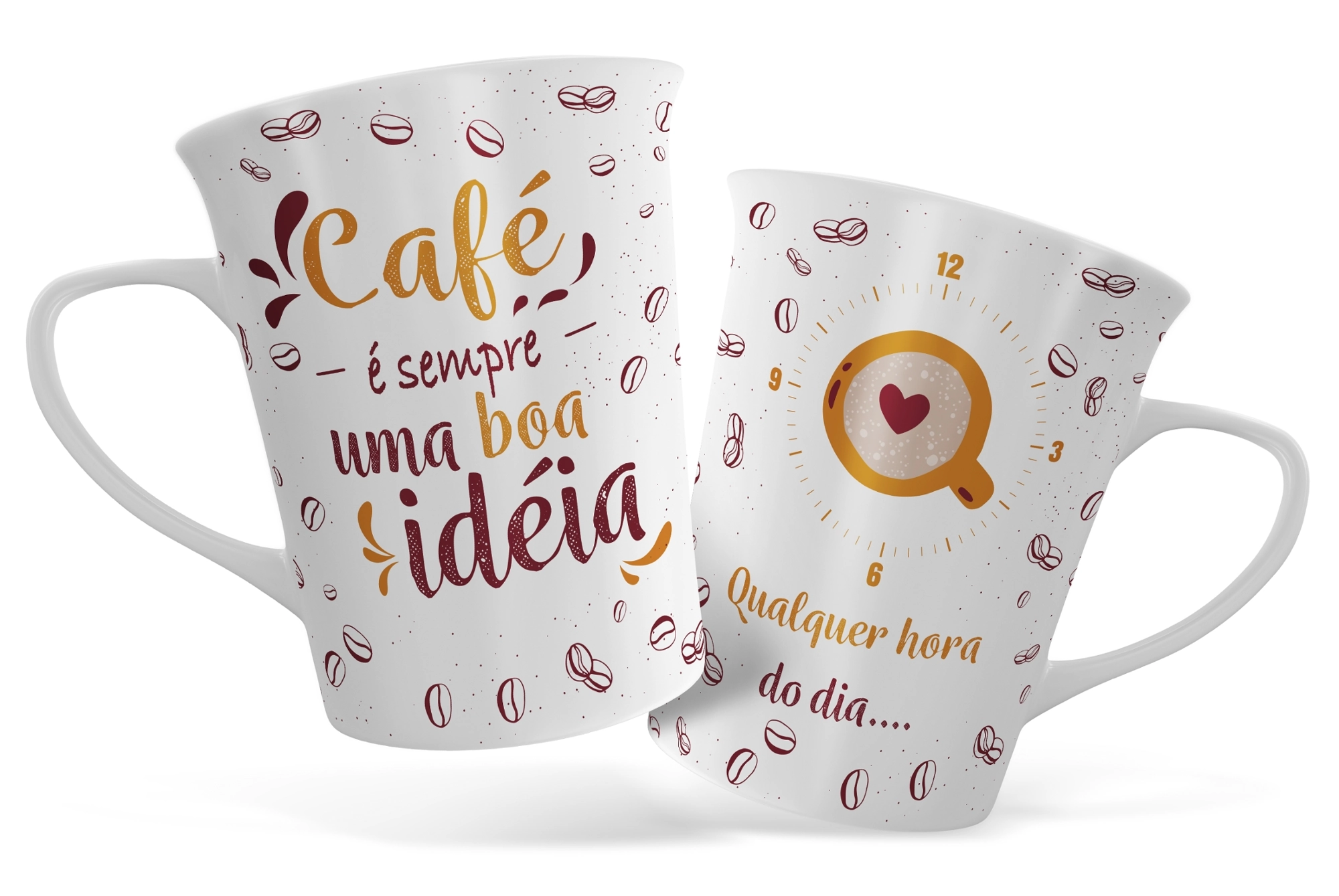 Caneca De Porcelana Dolce Home Cafe 340ml