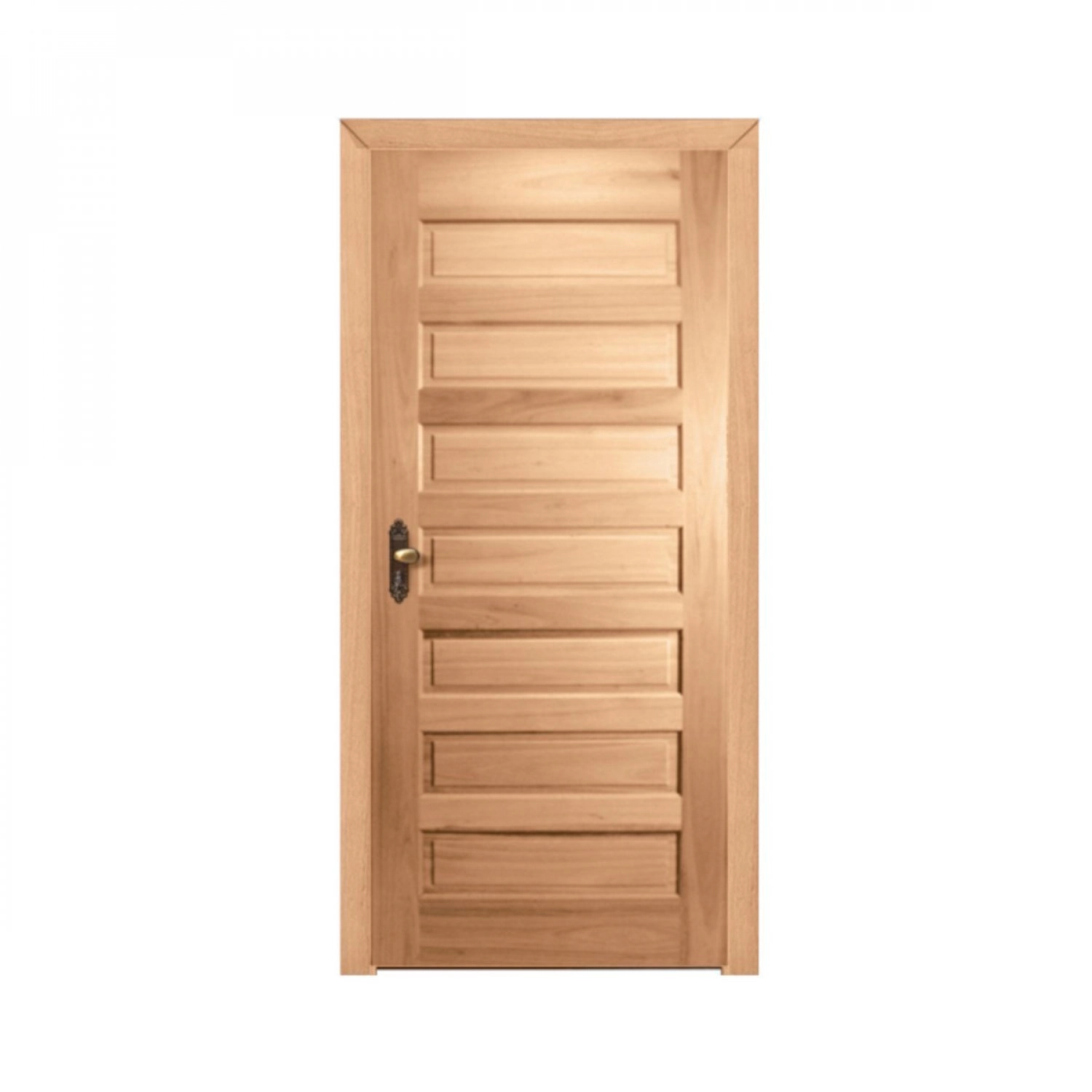 Kit Porta De Madeira Direita 213cmx104,5cmx12cm Pe28 Esel Natural