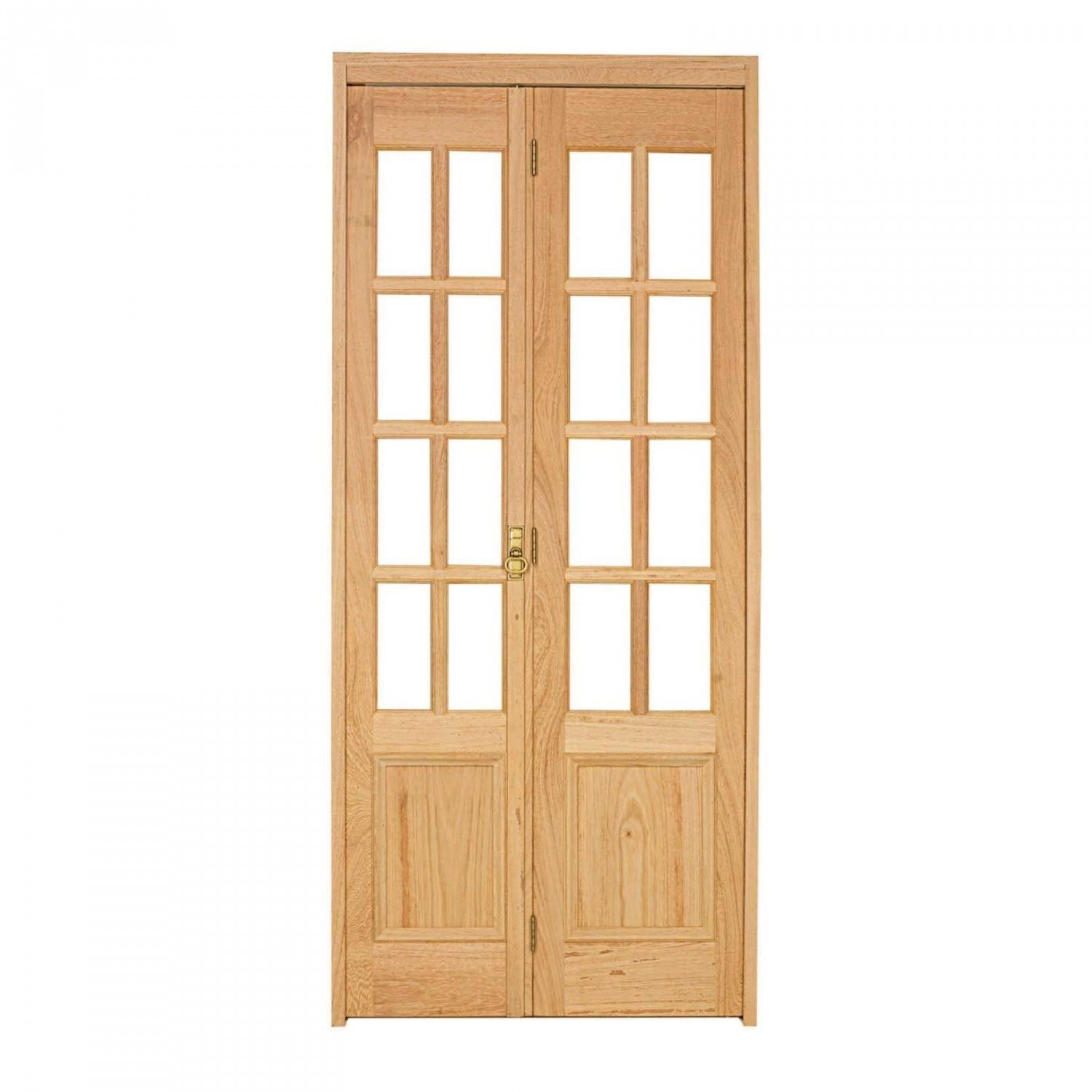Kit Porta De Madeira Camarão Esquerda 213cmx94,5cmx12cm Pe71 Esel Natural