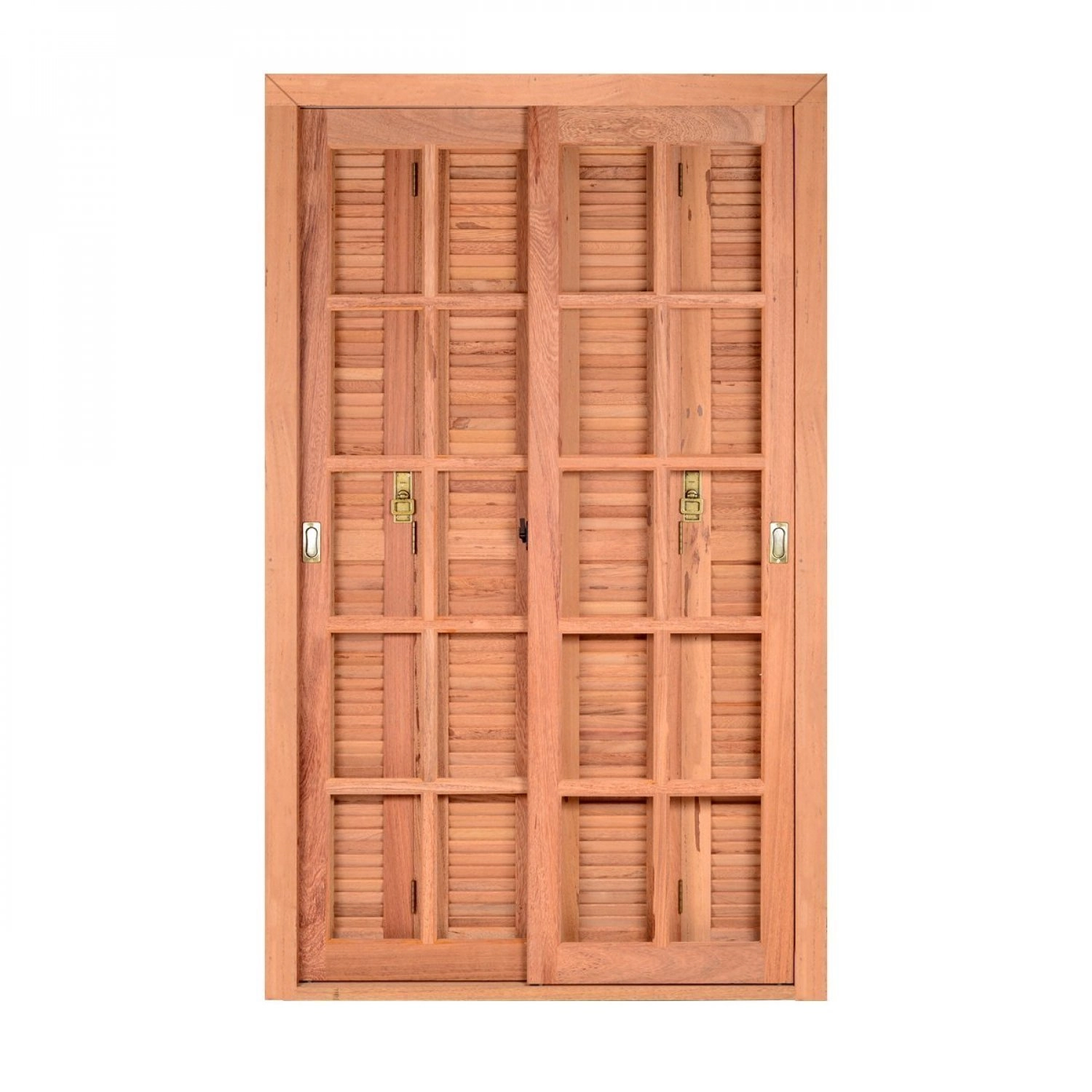 Porta De Madeira Veneziana 216cmx140cmx14cm Pe521 Esel Natural