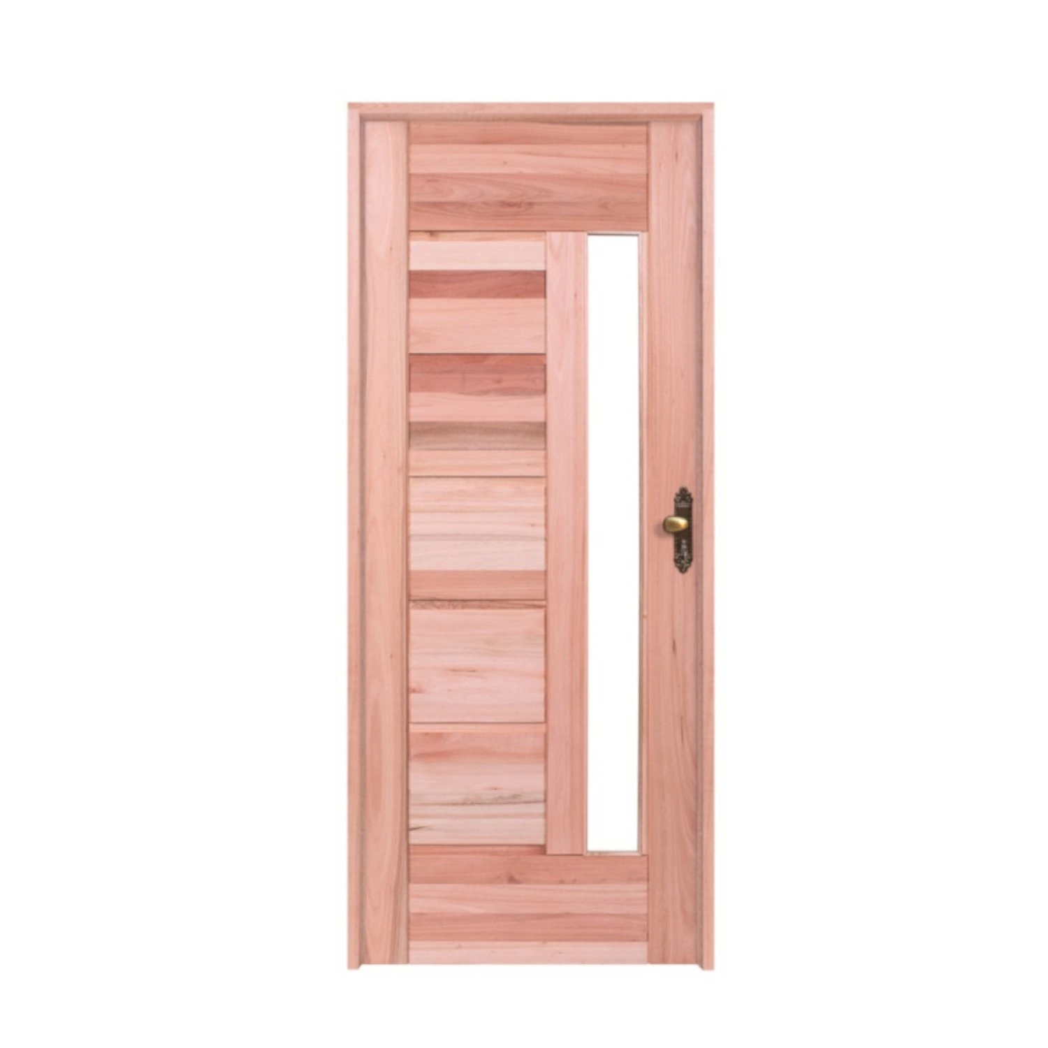 Kit Porta De Madeira 213cmx84,5cm Batente 12cm Pe34 Esel Abertura Direita