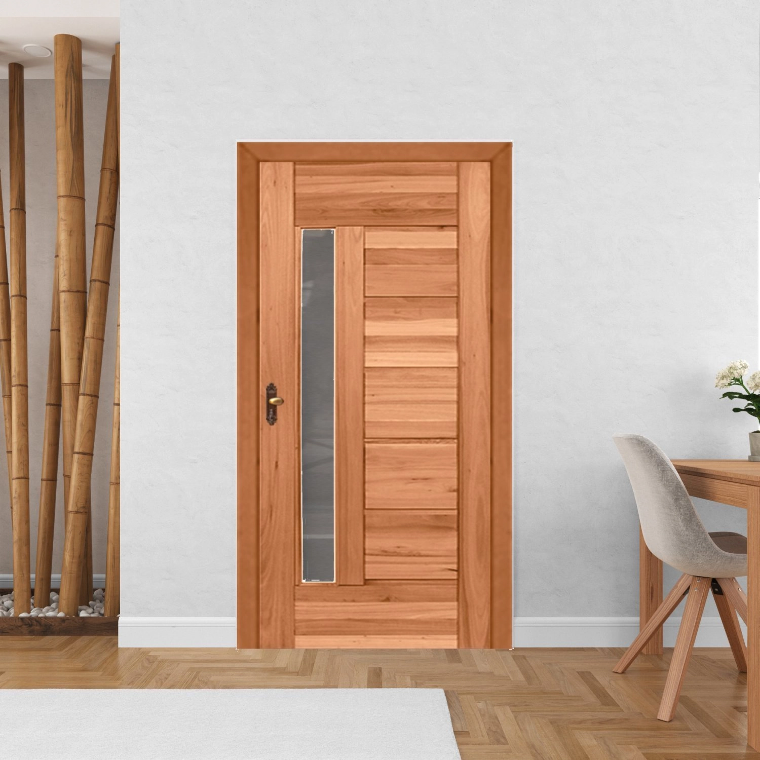 Kit Porta De Madeira Lado De Abertura Direito 213x945cm Batente 12cm Pe34 Esel