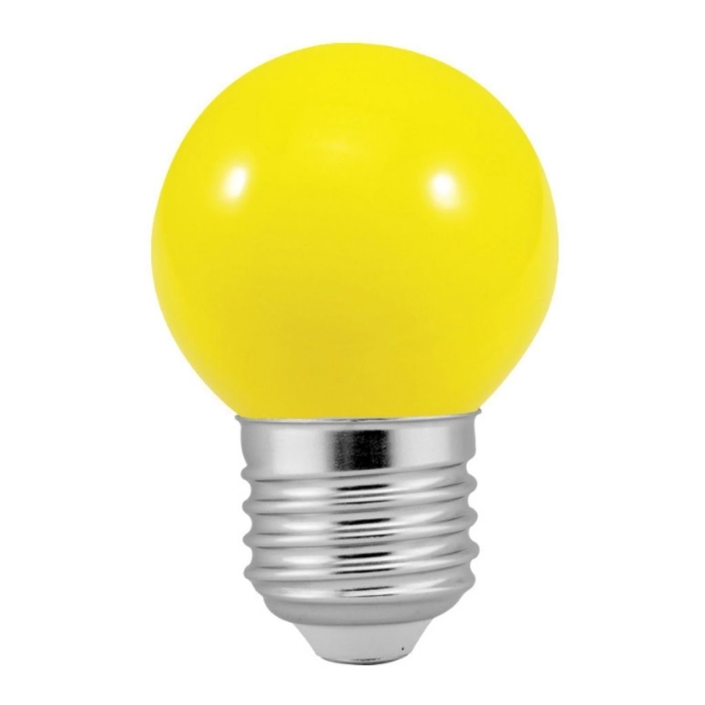 Lâmpada Bolinha Decorativa Amarela G45 E27 Led 3w 127v