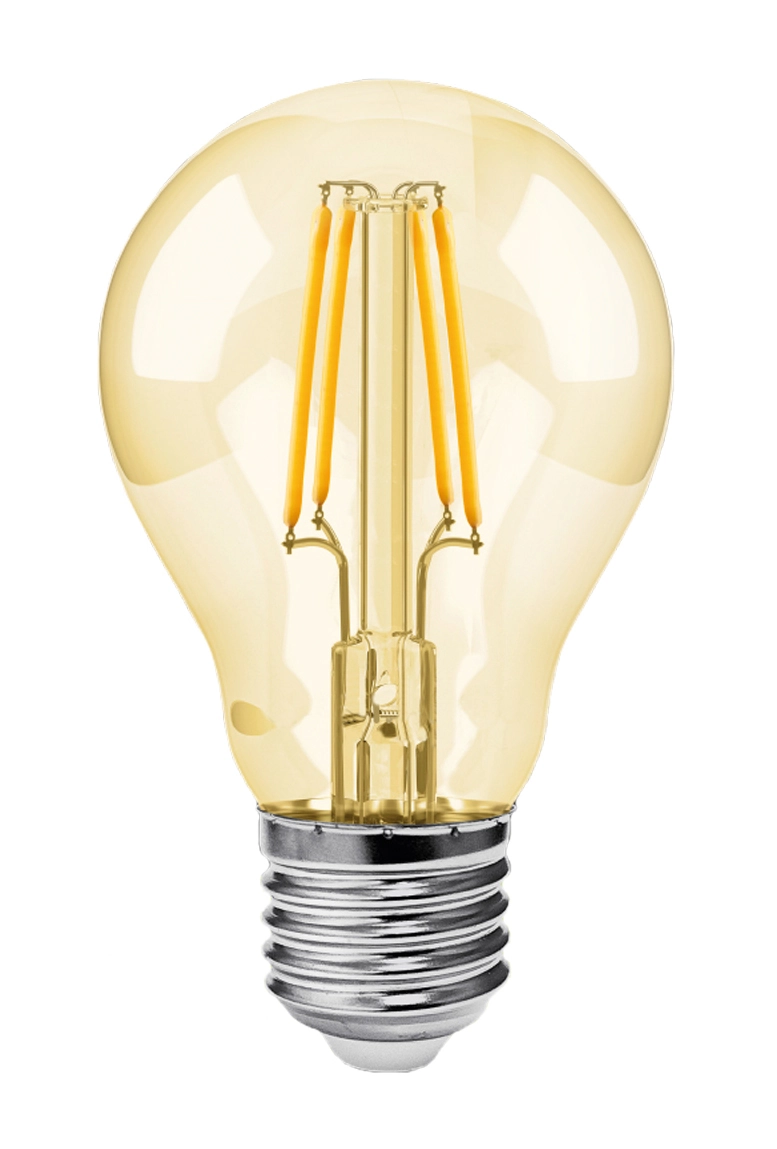 Lâmpada Filamento Led Bulbo A60 E27 4w Âmbar Bivolt