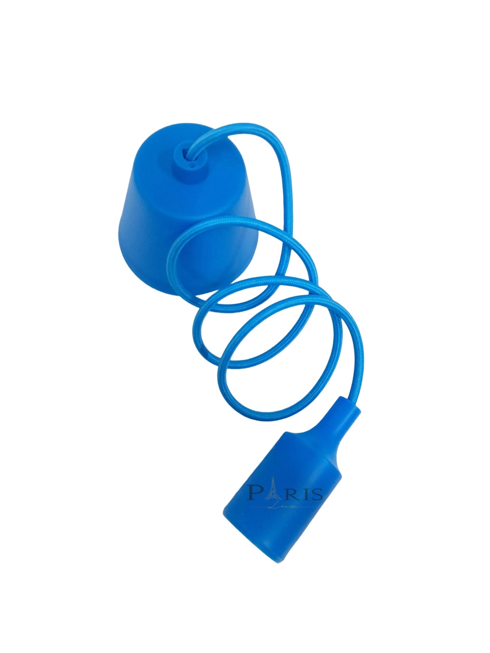 Pendente Soquete 1e27 Silicone Azul