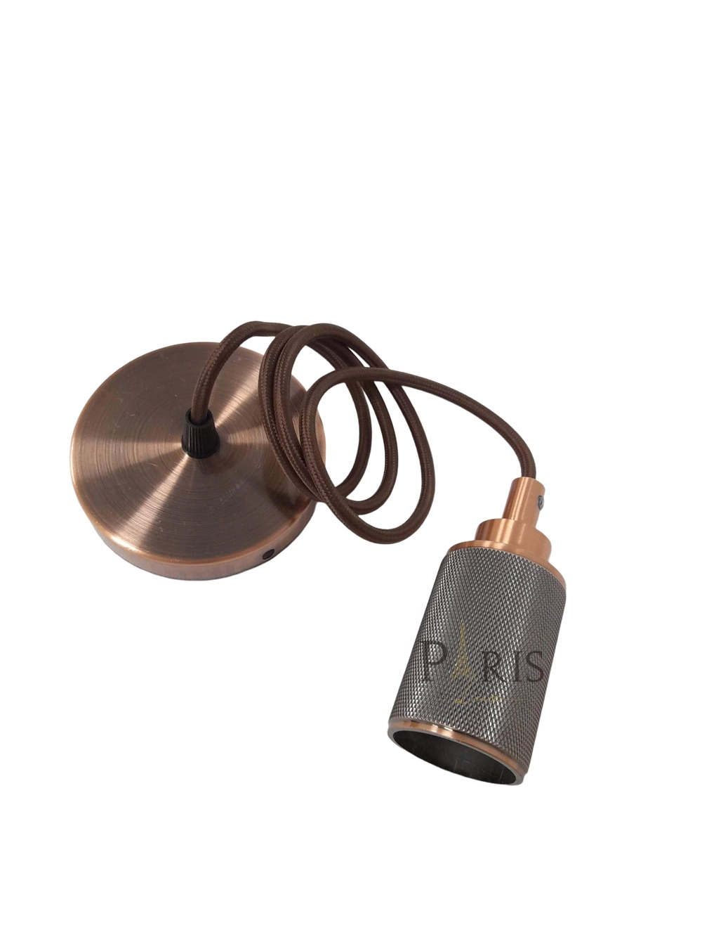 Pendente Luxo Soquete E27 Alumínio Bronze Vermelho