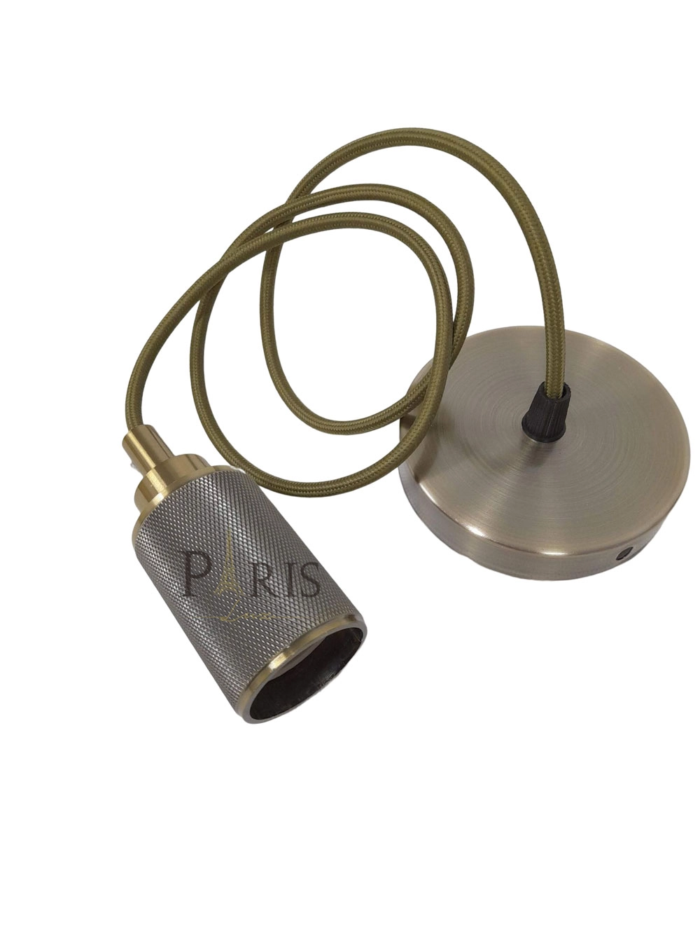 Pendente Luxo Soquete E27 Alumínio Bronze Verde