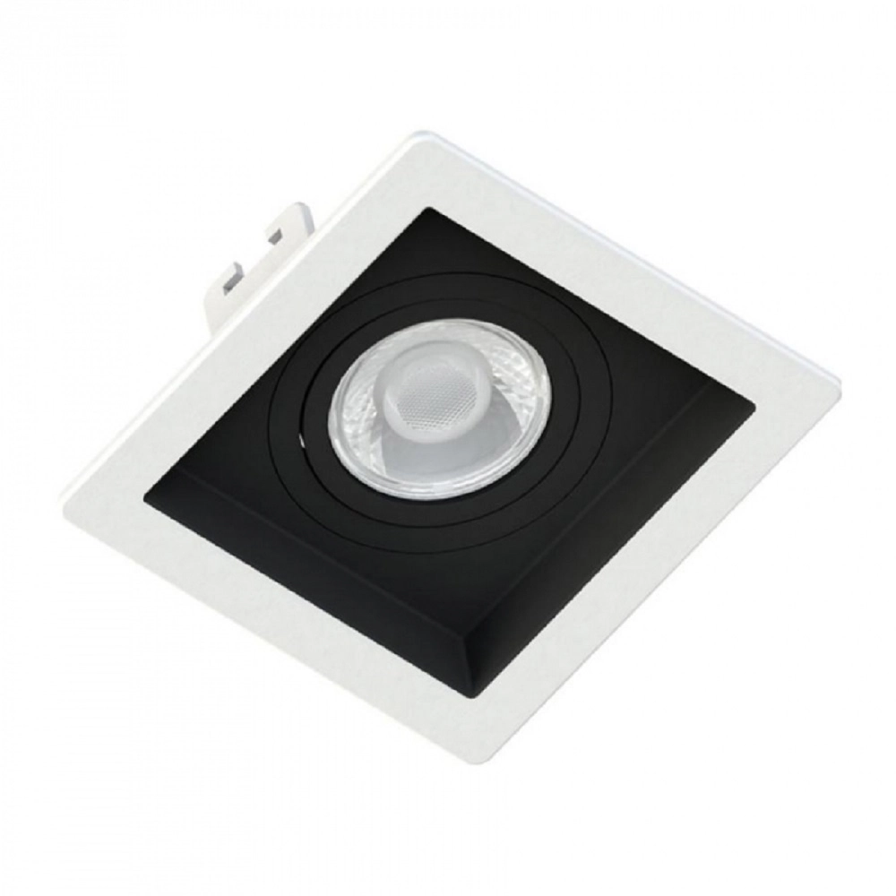 Spot Led Recuado 5w 3000k Branca E Preta Bivolt - Galaxy
