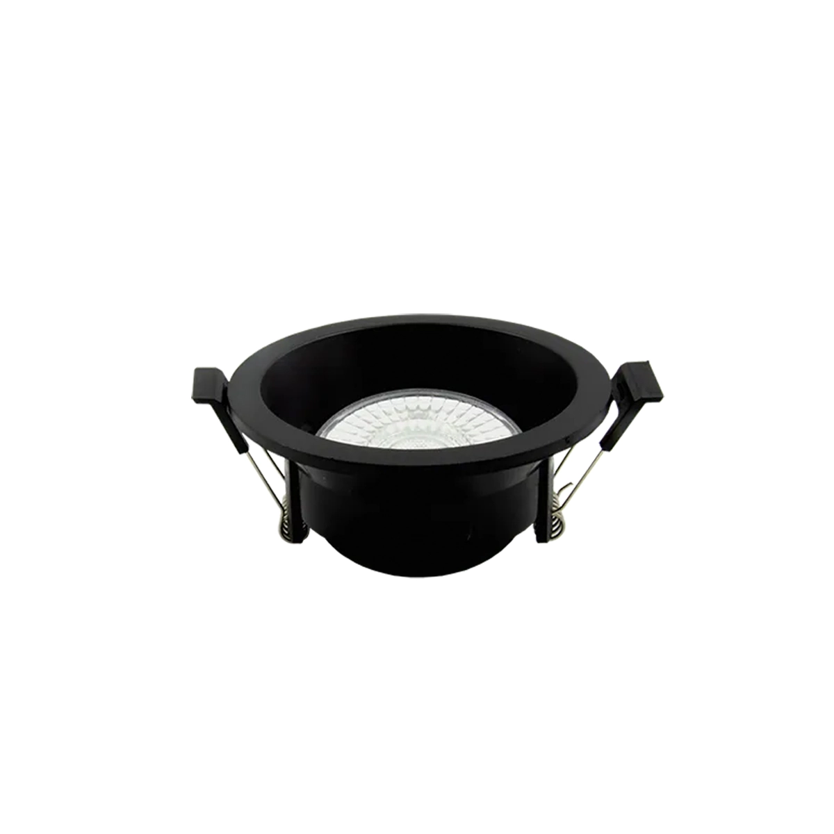 Spot De Embutir Redondo Recuado Preto 9cm Led 5w 6500k Bivolt