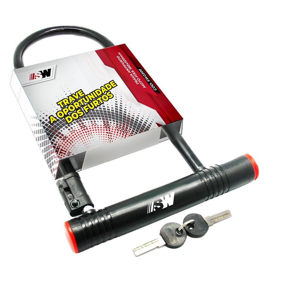 Trava Antifurto para Moto Fixa 180X320MM - SW SW2200