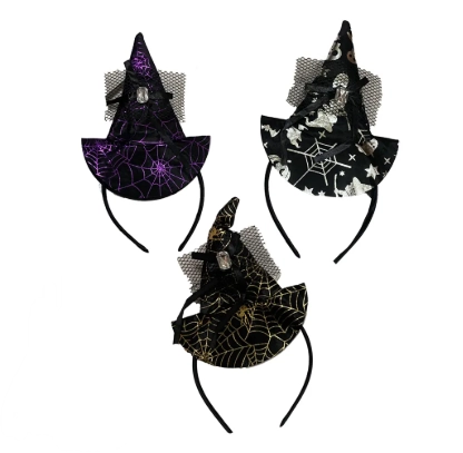 Tiara Chapeu Bruxa Com Enfeite Bpg