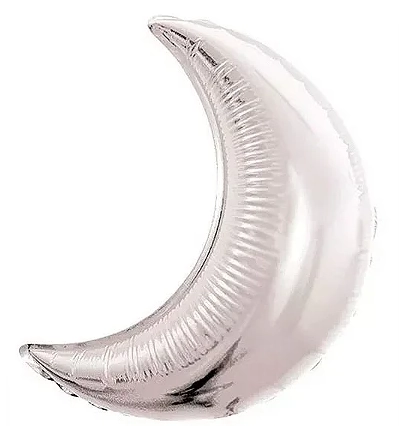Balao Metalizado Formato Lua 56x77cm C/1 Un