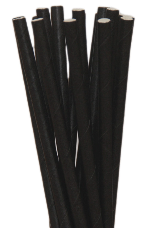 Canudo Papel Liso Preto C/20 Ponto Das Festas